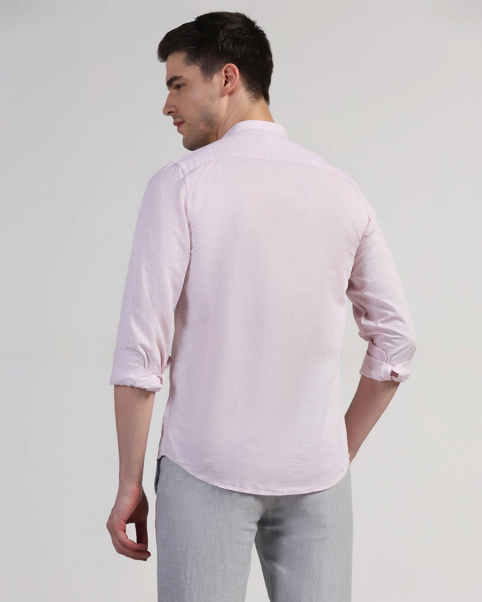 Casual Pink Textured Shirt - Lee - Image 2