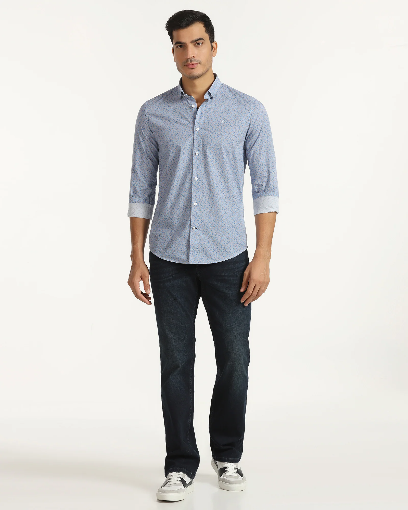 Casual Purple Printed Shirt - Ritsu - Image 3