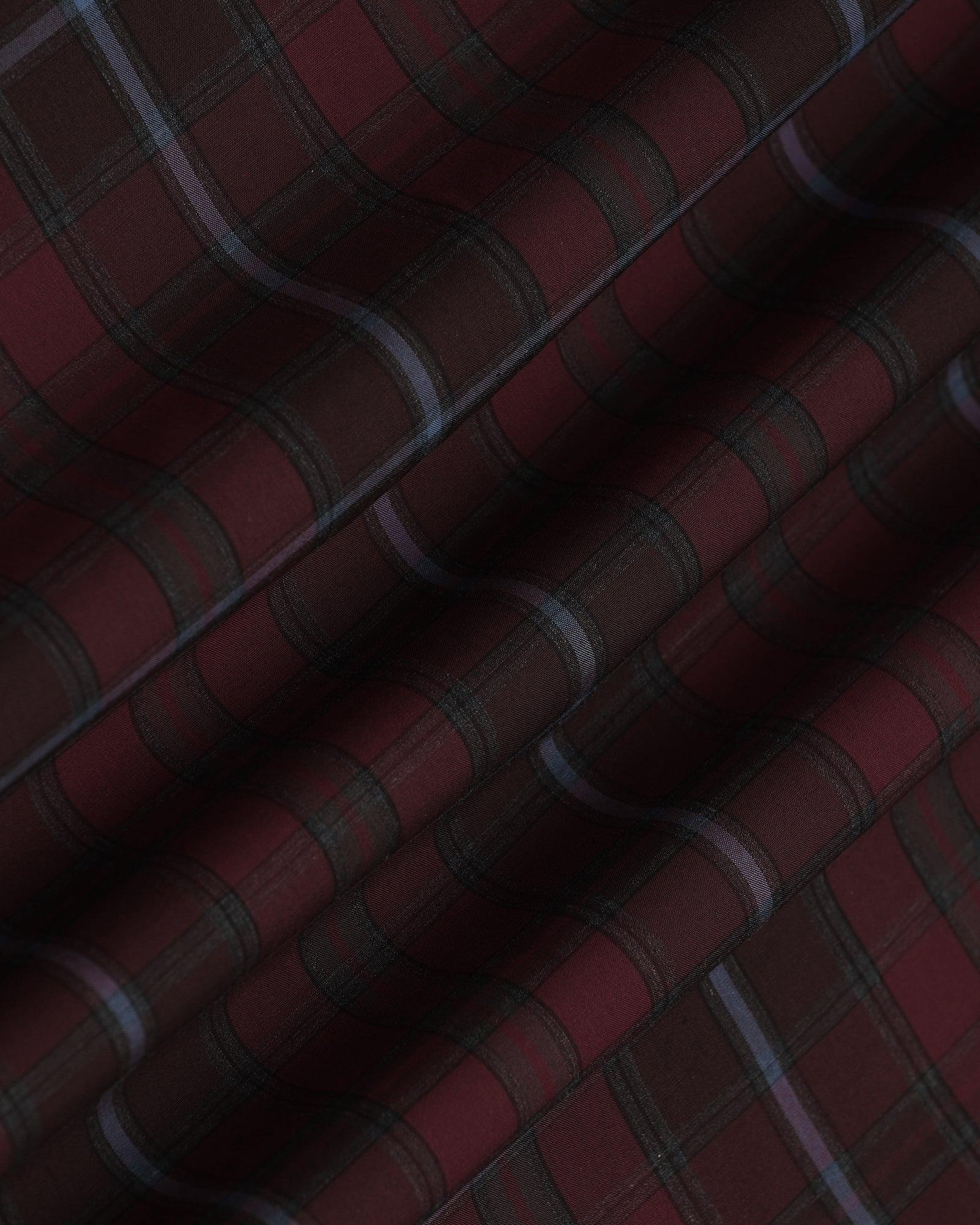 Casual Red Check Shirt - Roma - Image 6