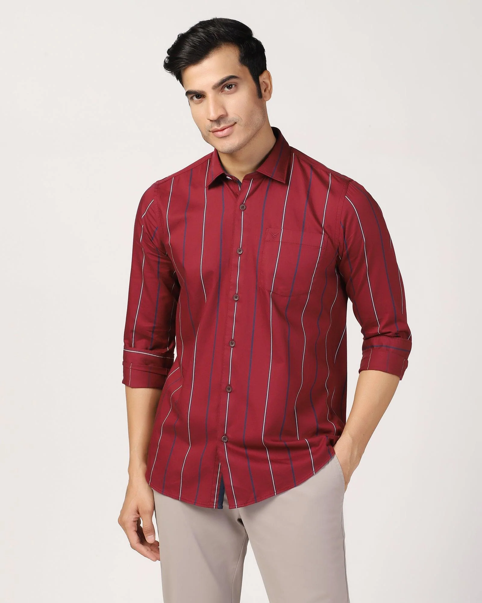 Casual Red Stripe Shirt - Marko - Image 7