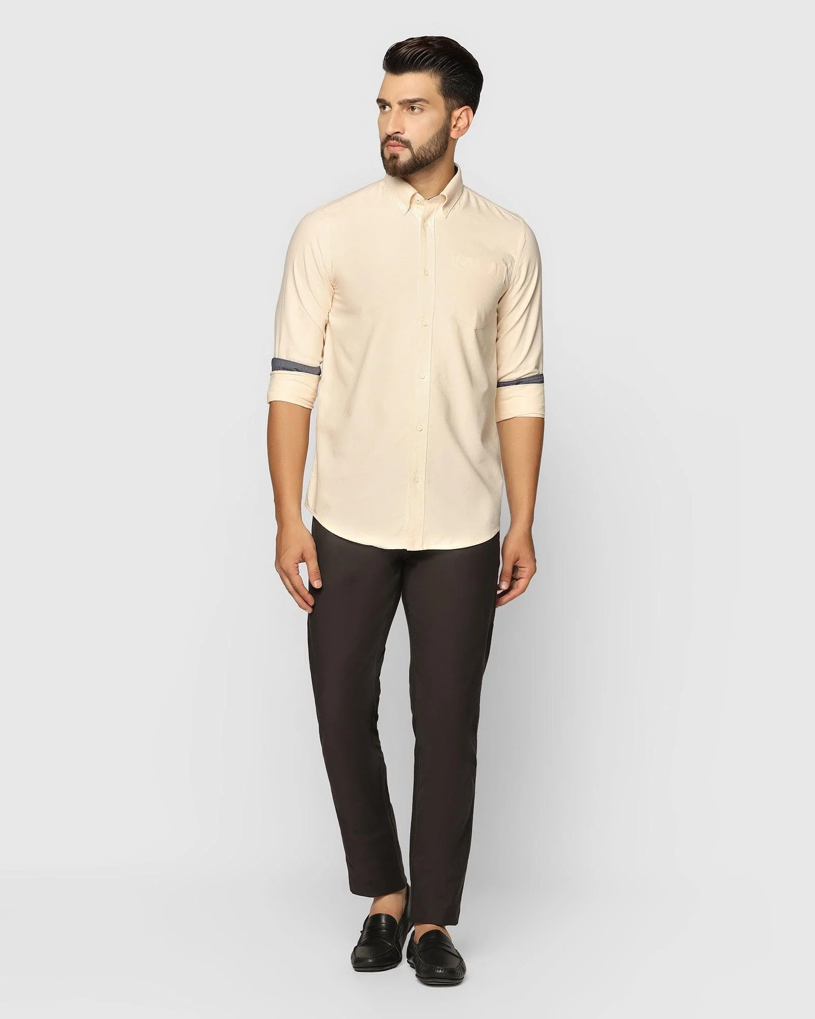Casual Brown Solid Shirt - Tonic - Image 3