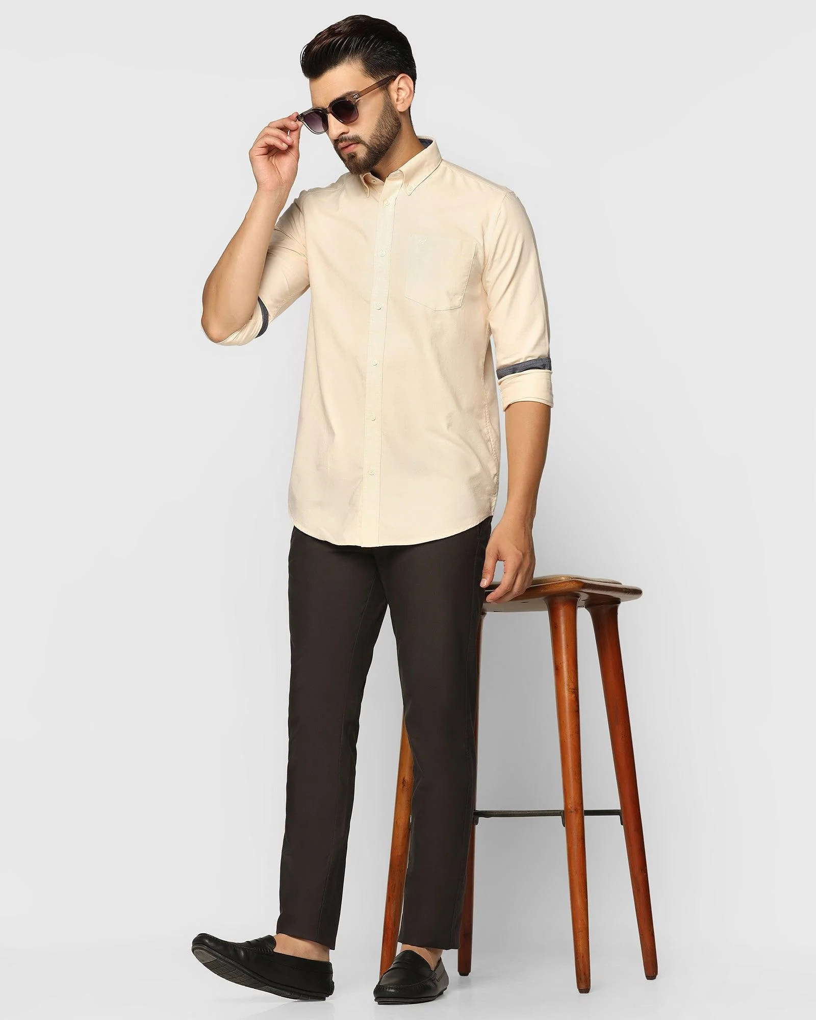 Casual Brown Solid Shirt - Tonic - Image 6