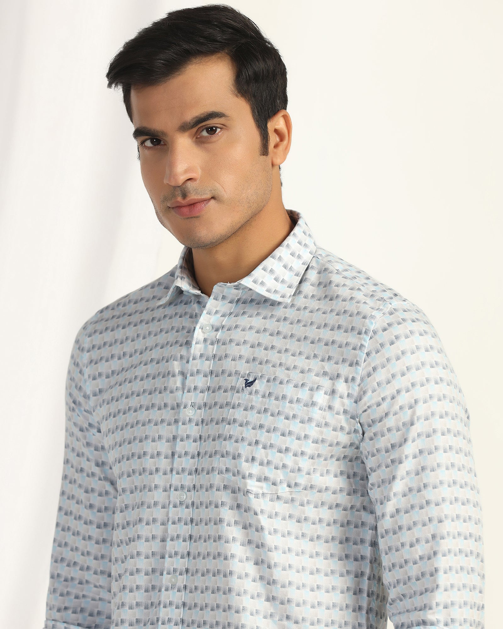 Casual White Printed Shirt - Felip - Image 4