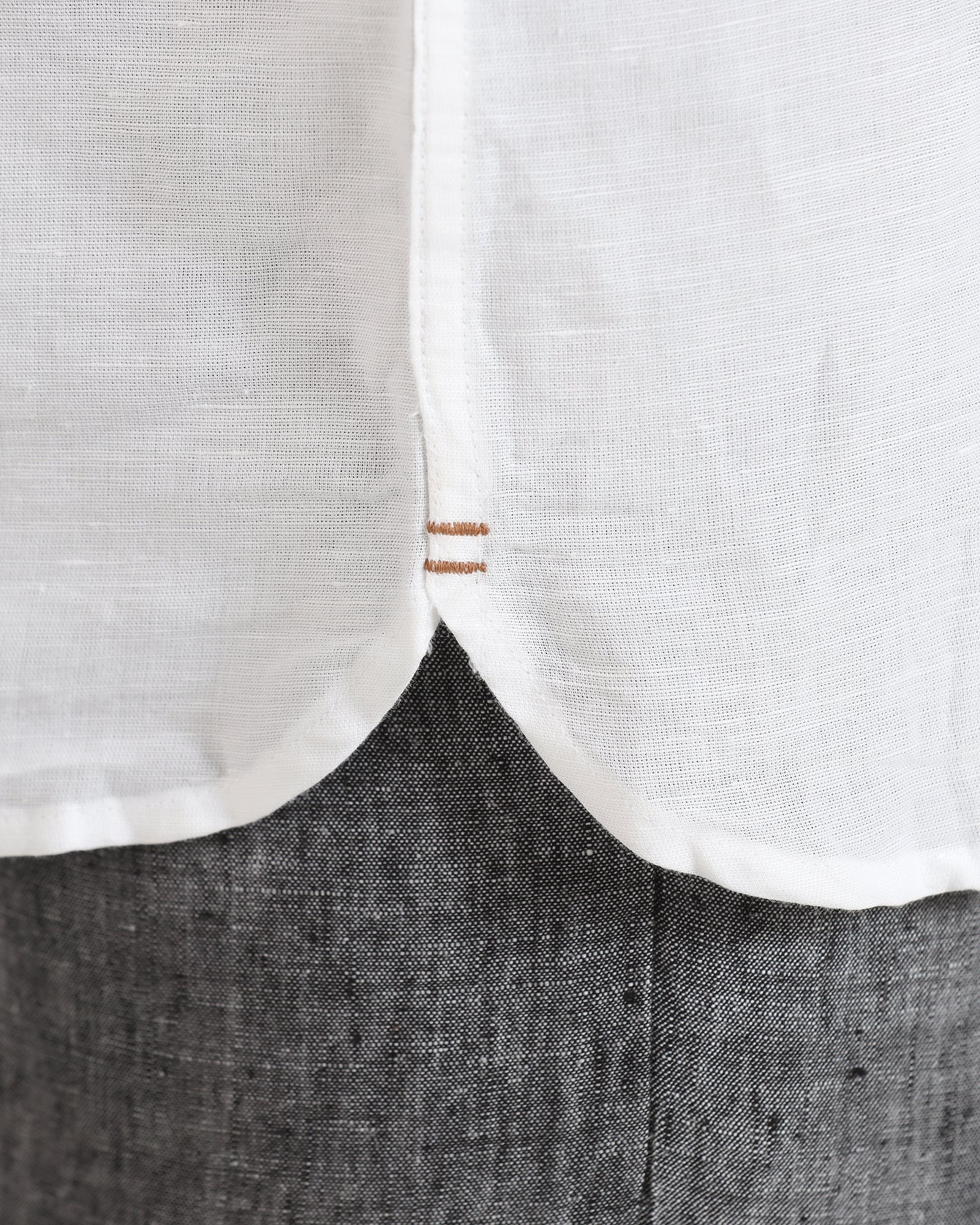 Casual Half Sleeve White Solid Shirt - Maison - Image 8