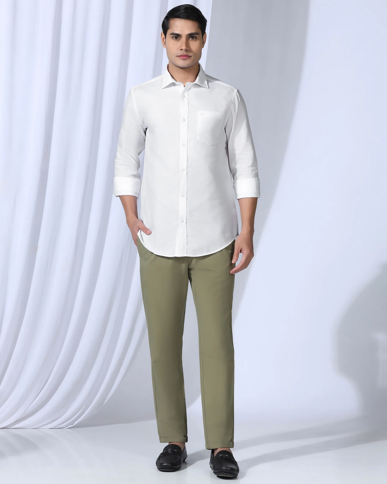 Casual White Textured Shirt - Caty - Image 3