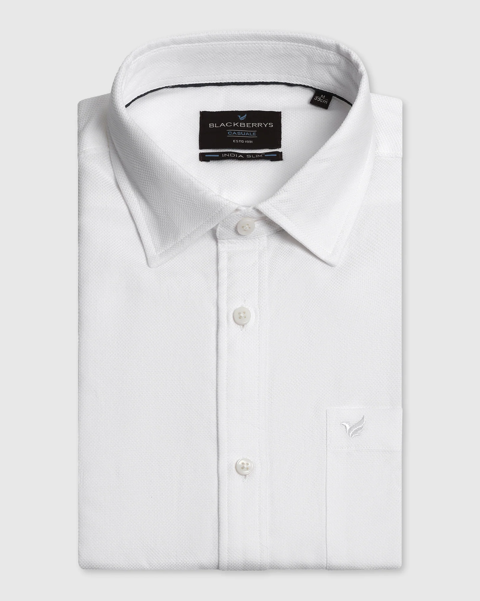 Casual White Textured Shirt - Caty - Image 5