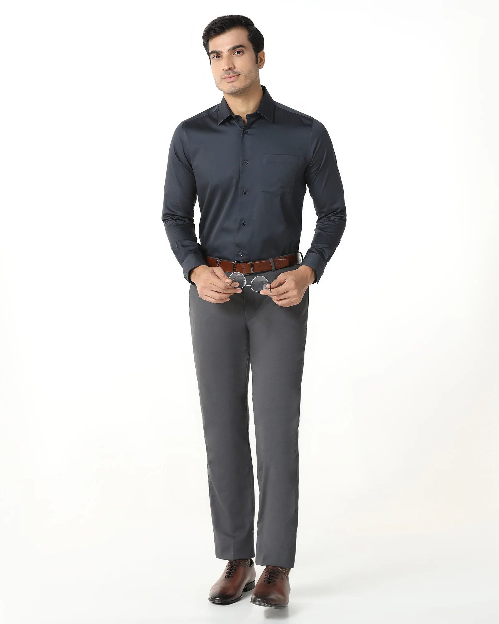 Charcoal Unwrinkle Solid Shirt - Sylvia - Image 7