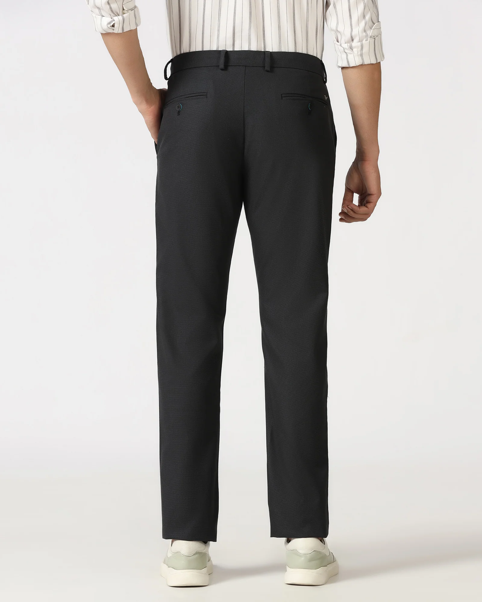 Charcoal Non Iron Textured Khakis - Ohio - Image 2