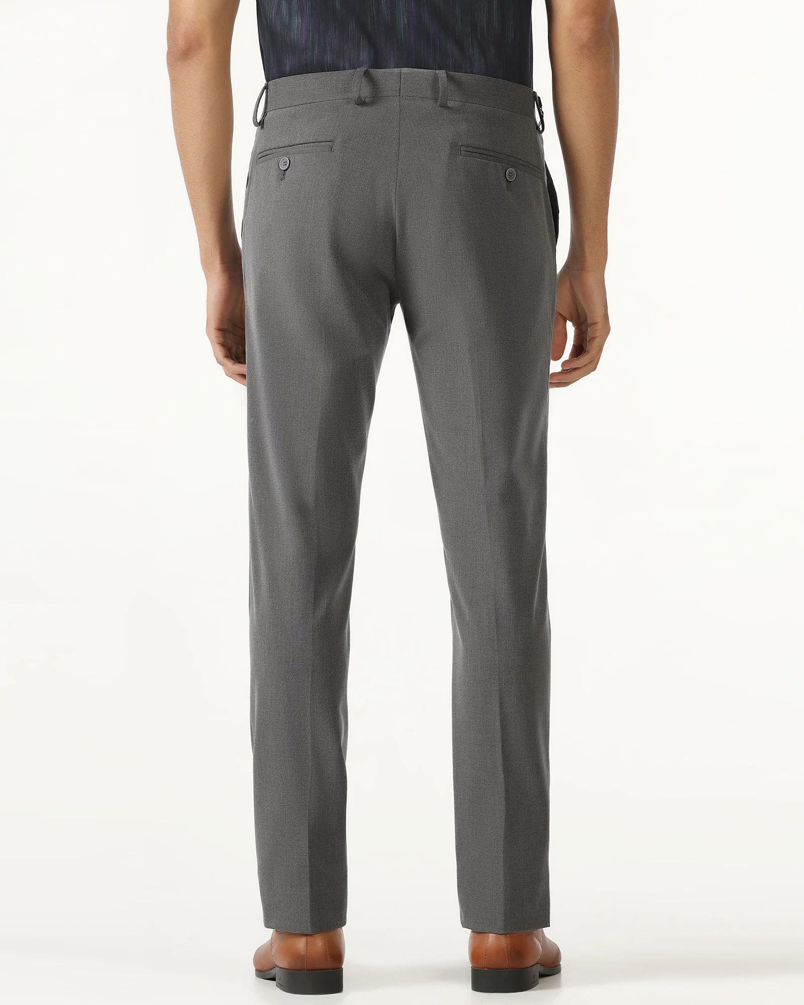 Charcoal Solid Trouser - Sedra - Image 2