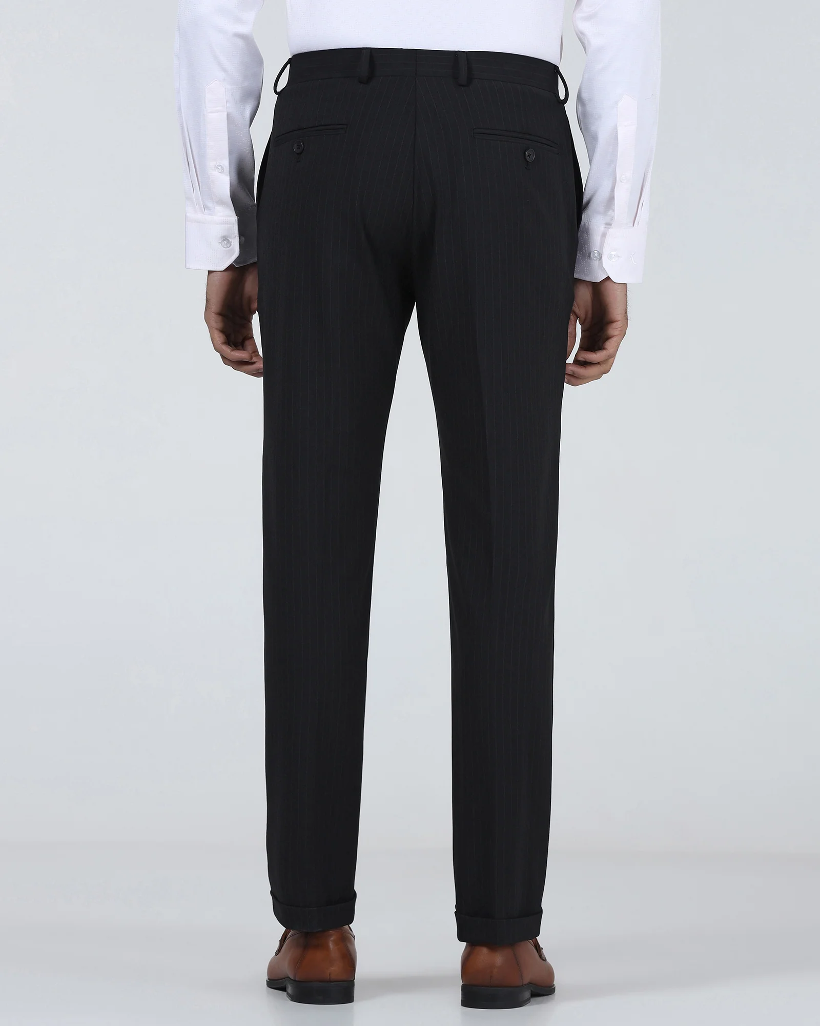 Charcoal Stripe Trouser - Warren - Image 2