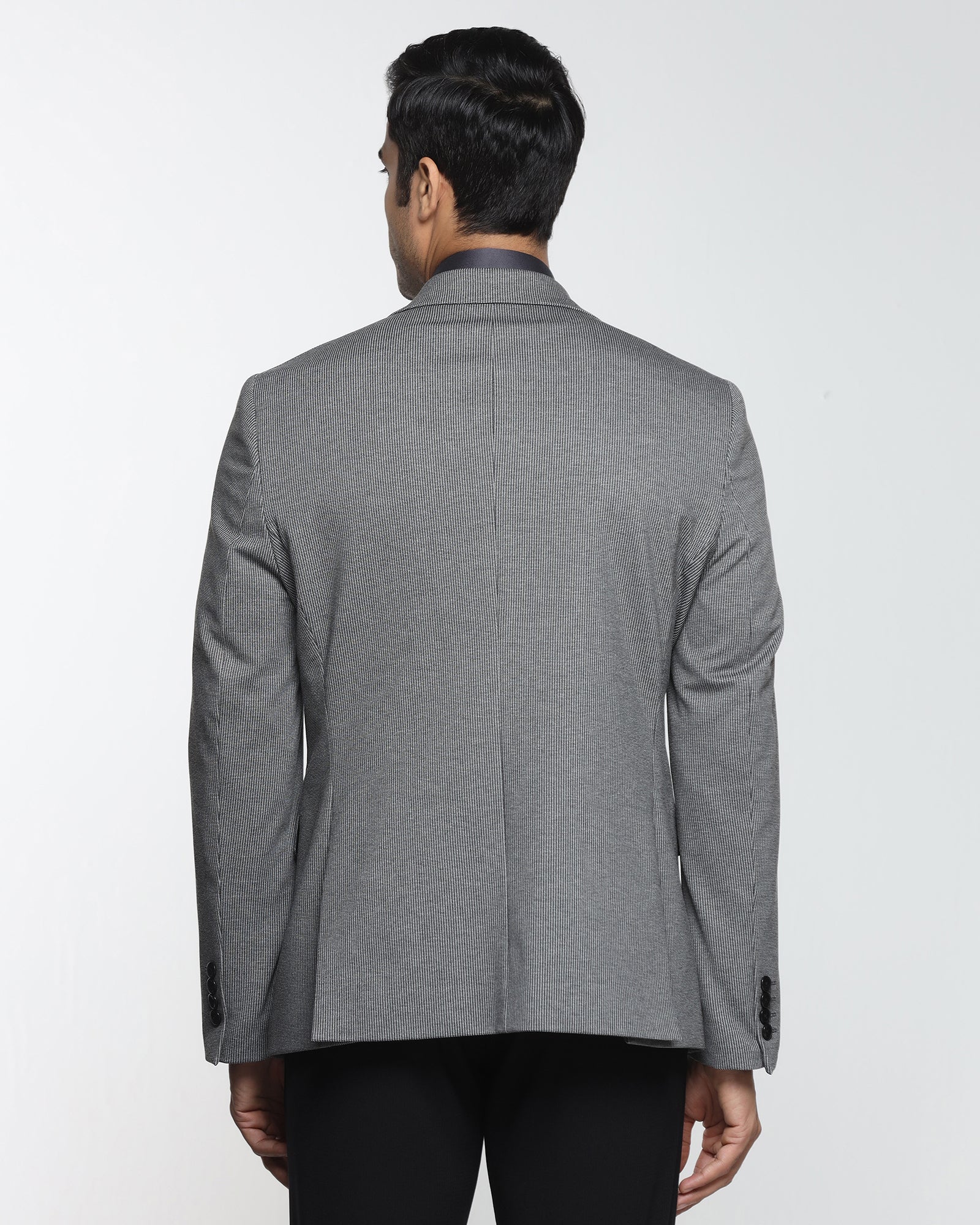 Charcoal Textured Blazer - Artura - Image 2