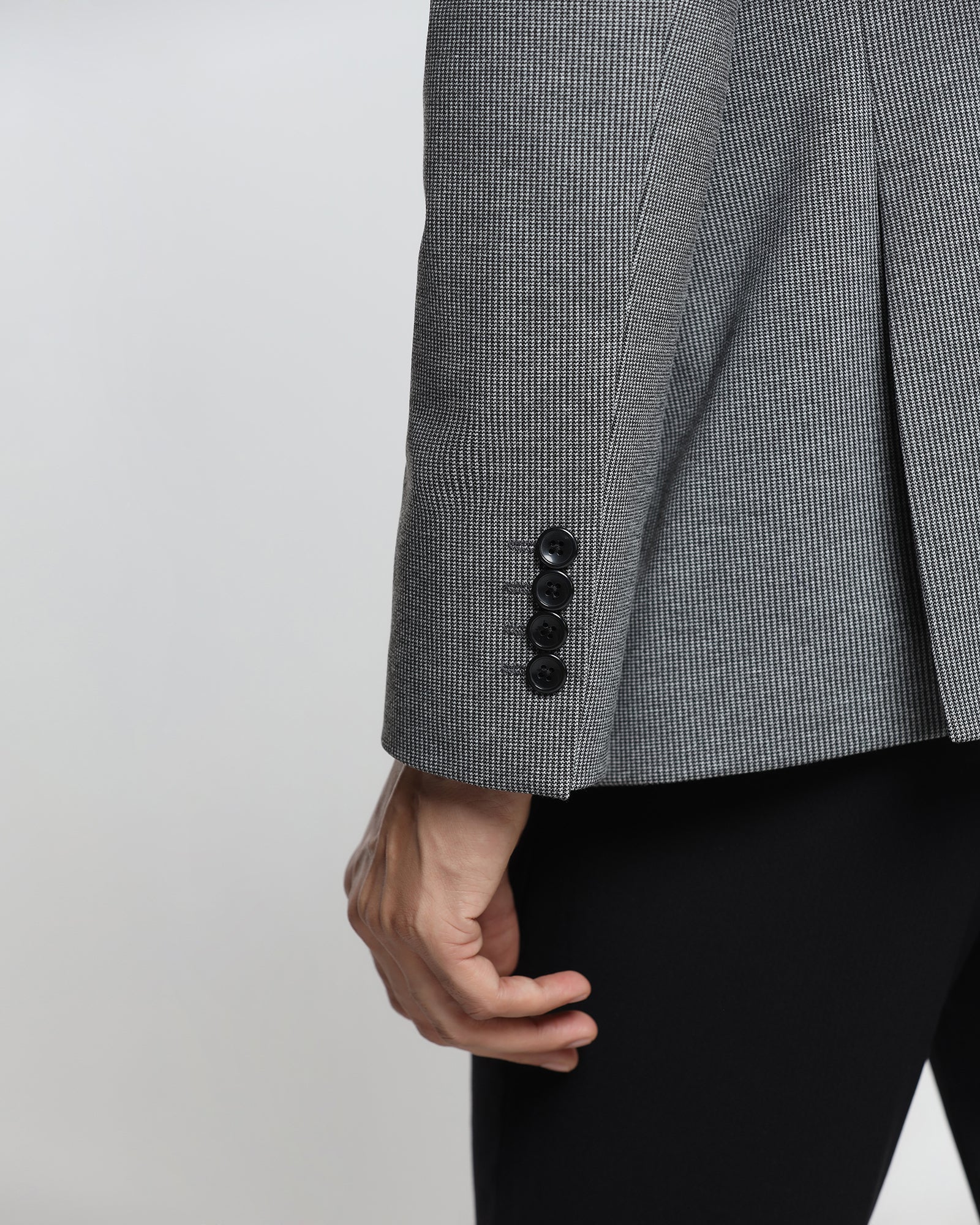 Charcoal Textured Blazer - Artura - Image 8