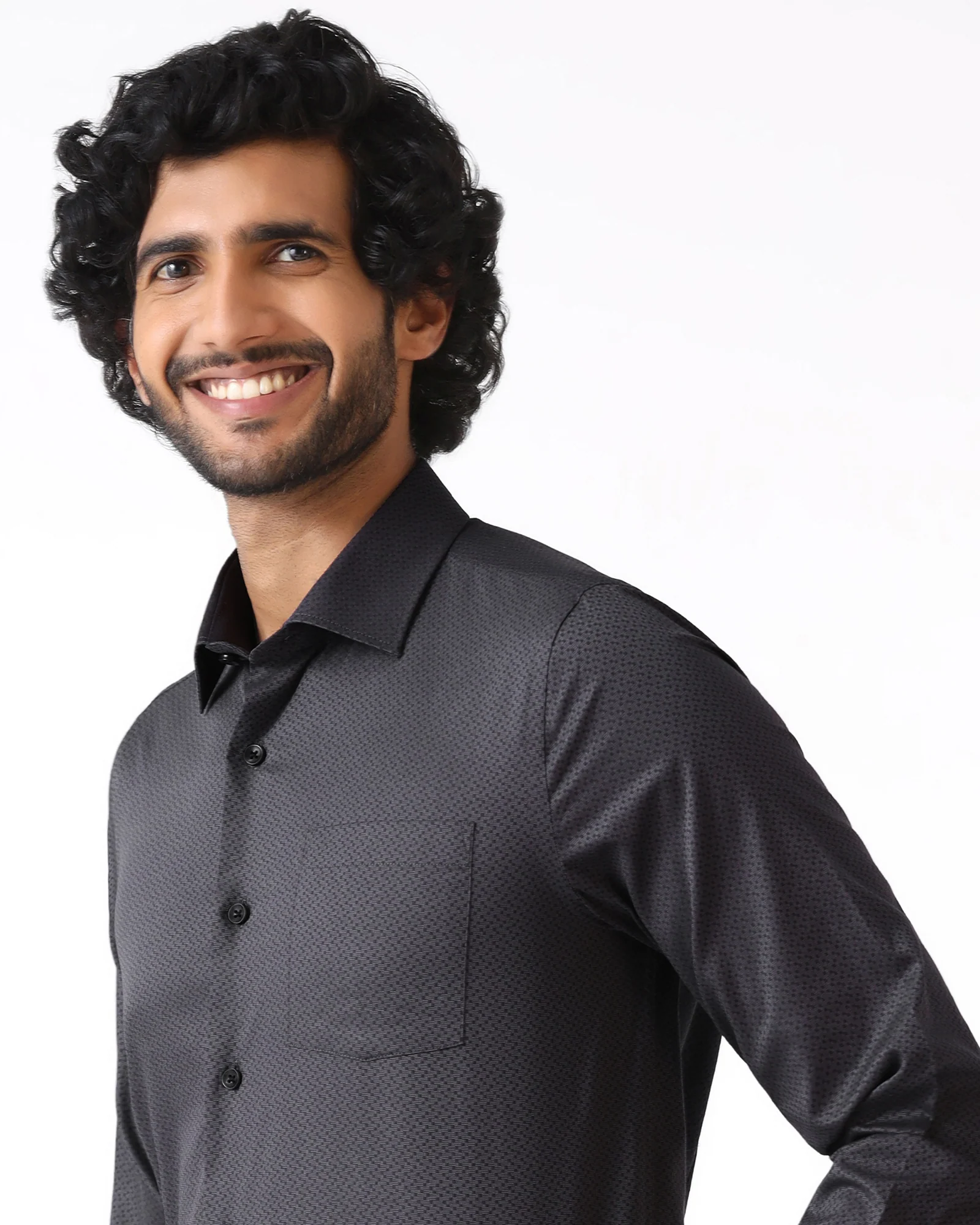 Charcoal Textured Shirt - Regard - Image 4