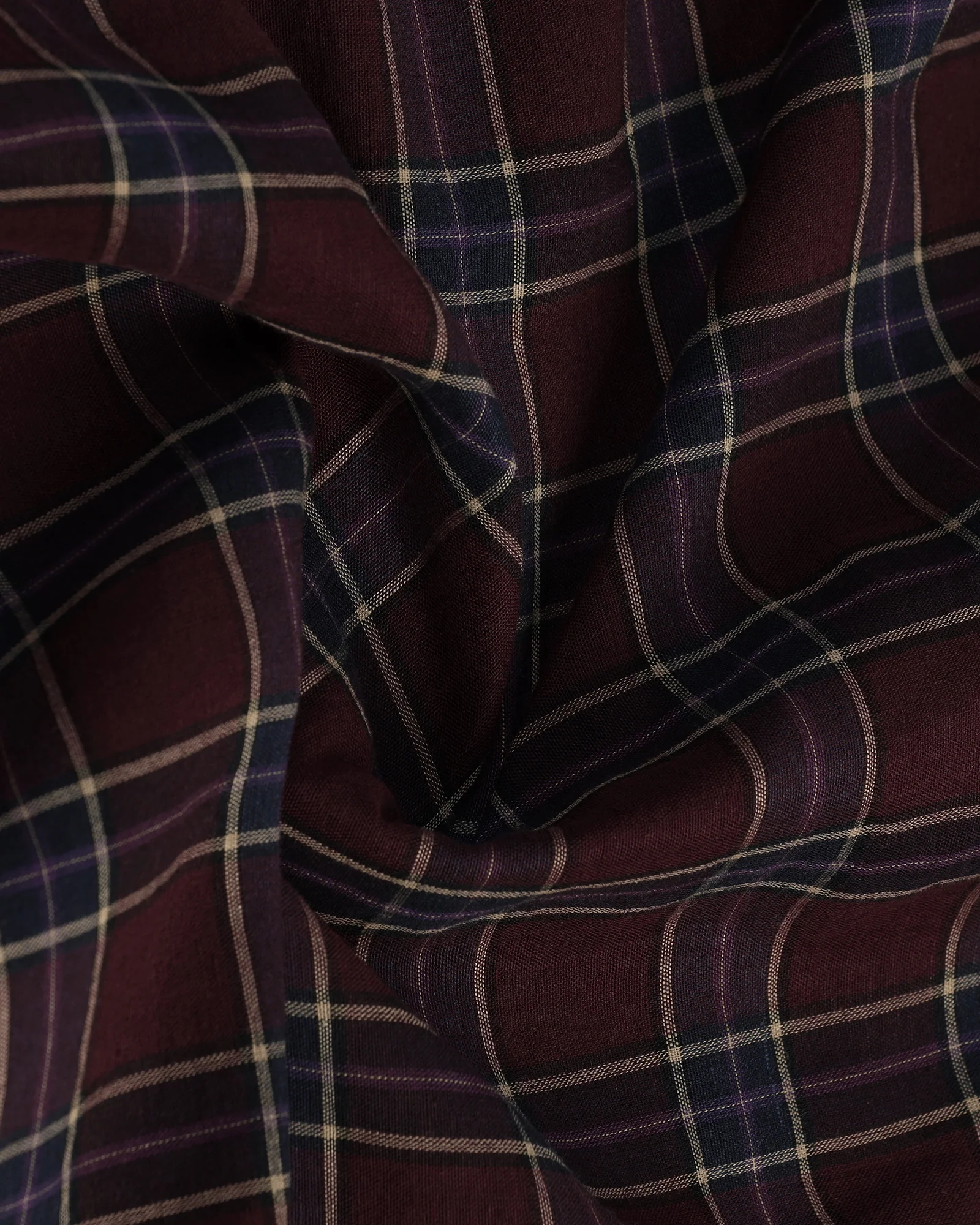 Cherry Lacquer Linen Check Shirt - Madrik - Image 6