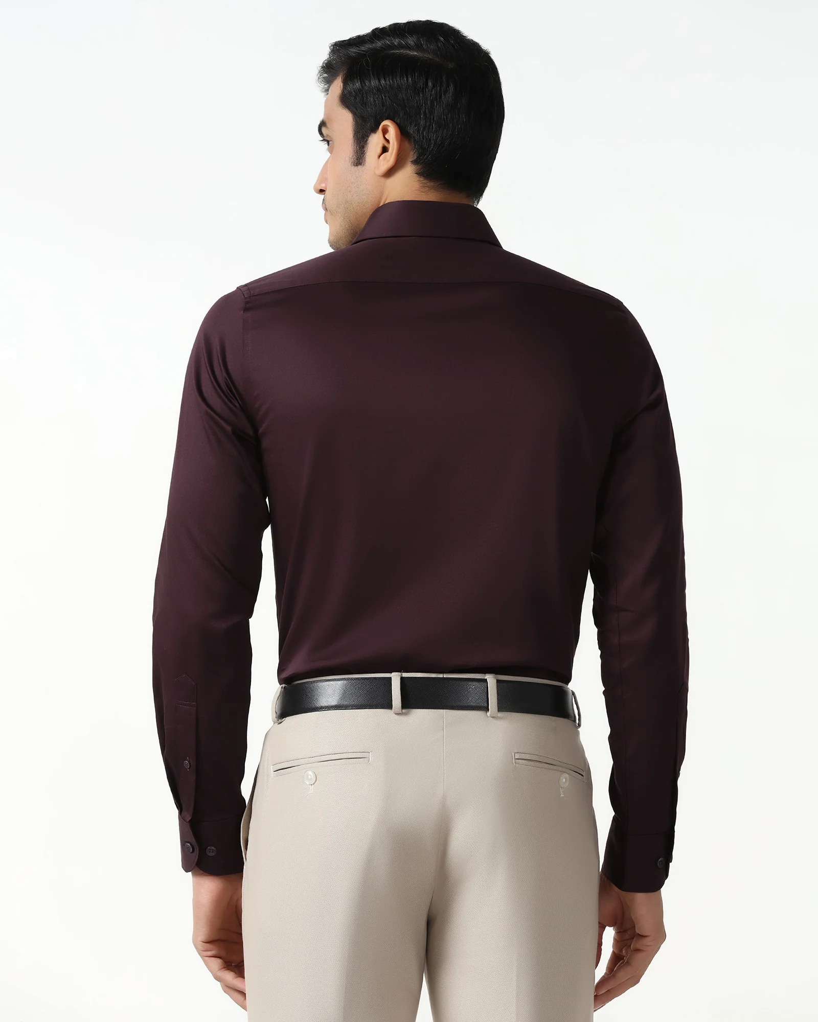 Cherry Lacquer Unwrinkle Solid Shirt - Sylvia - Image 2