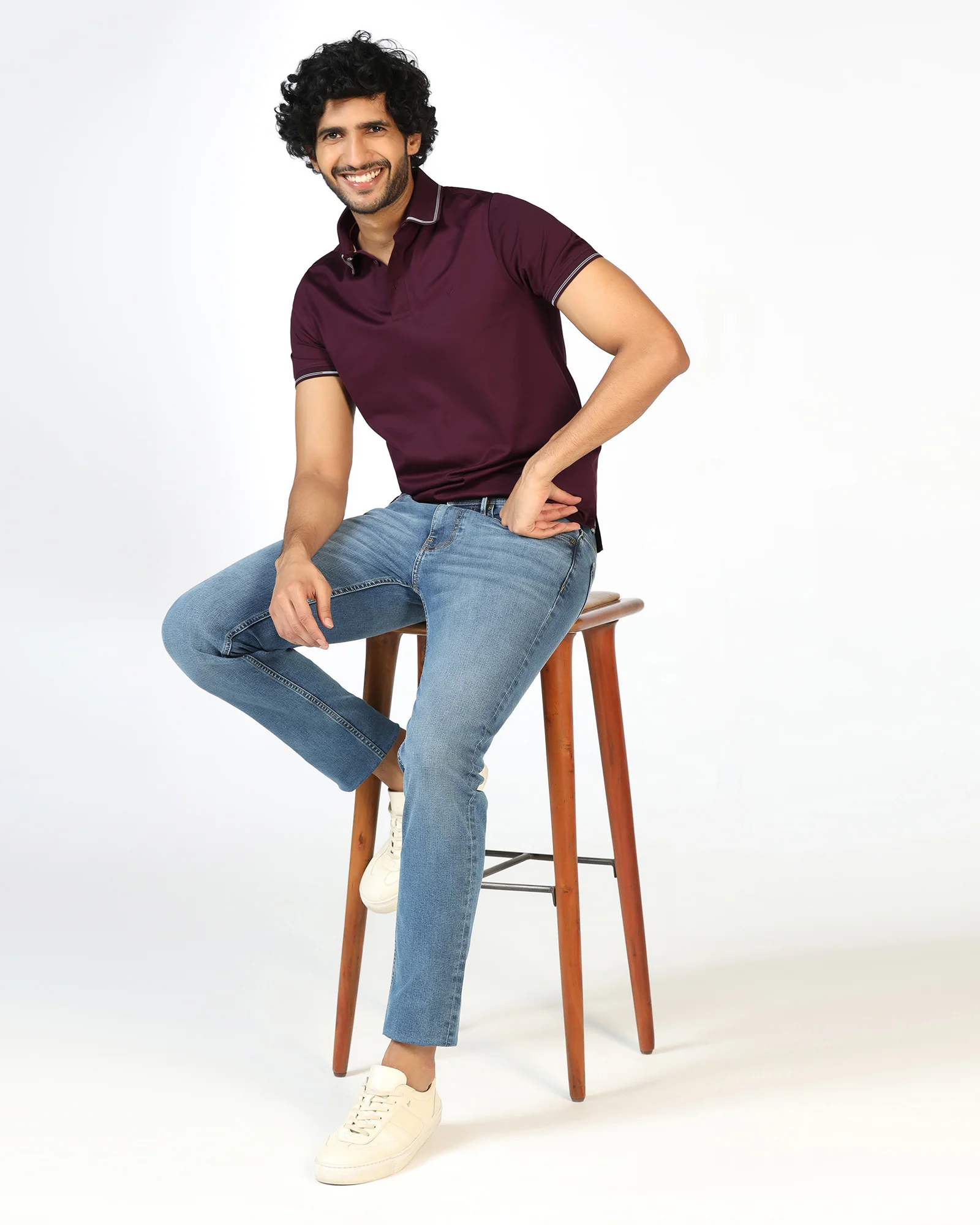 Cherry Lacquer Solid Polo - Mond - Image 7