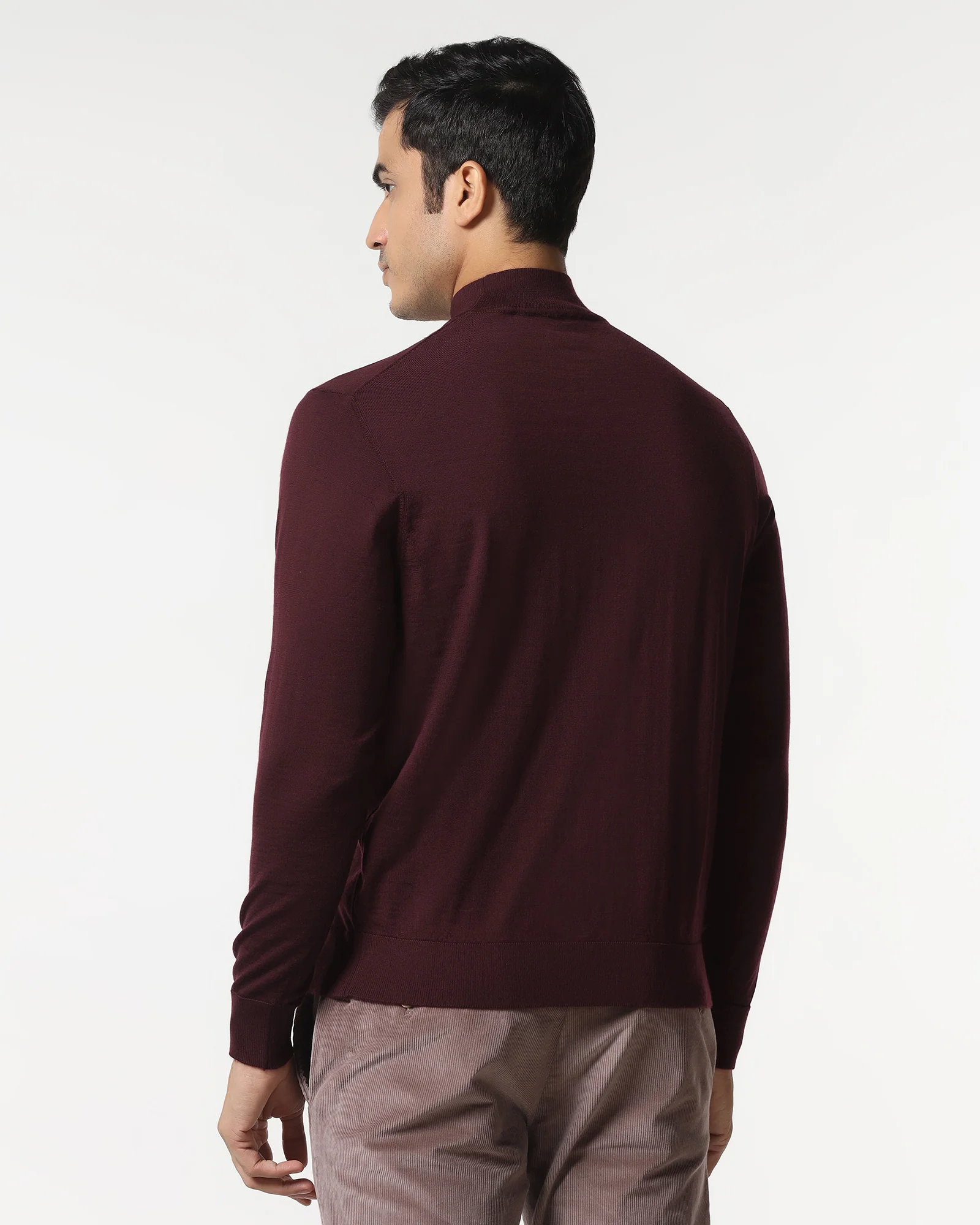 Cherry Lacquer High Neck Solid Sweater - Jester - Image 2