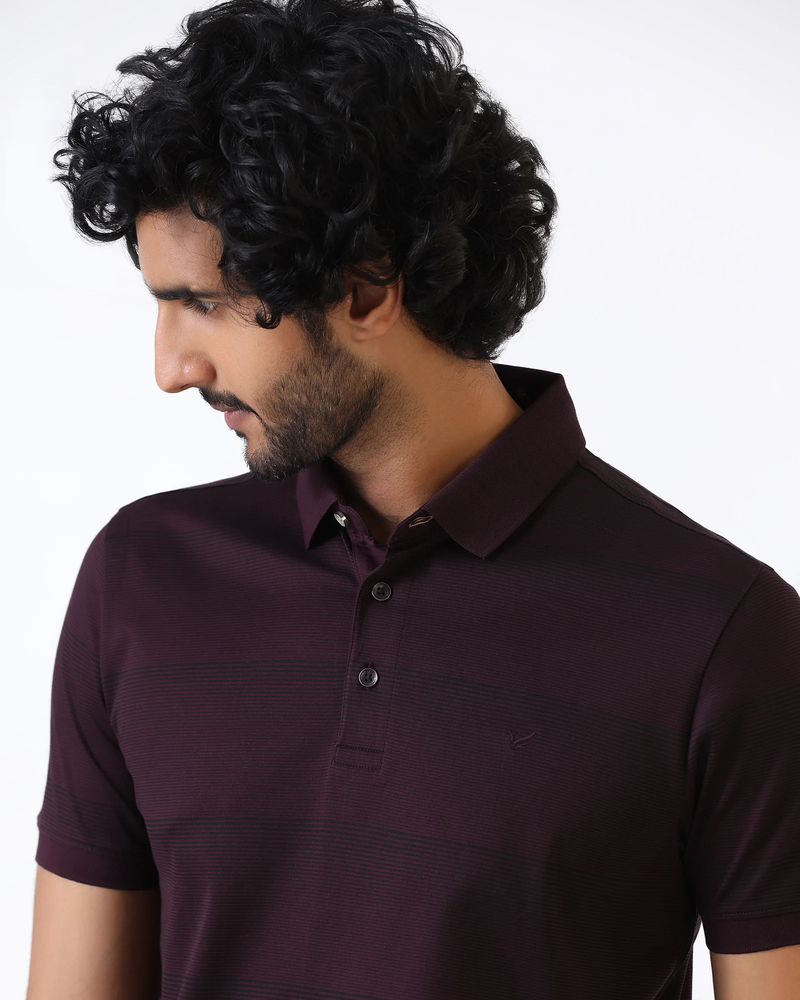 Cherry Lacquer Stripe Polo - Tip - Image 4