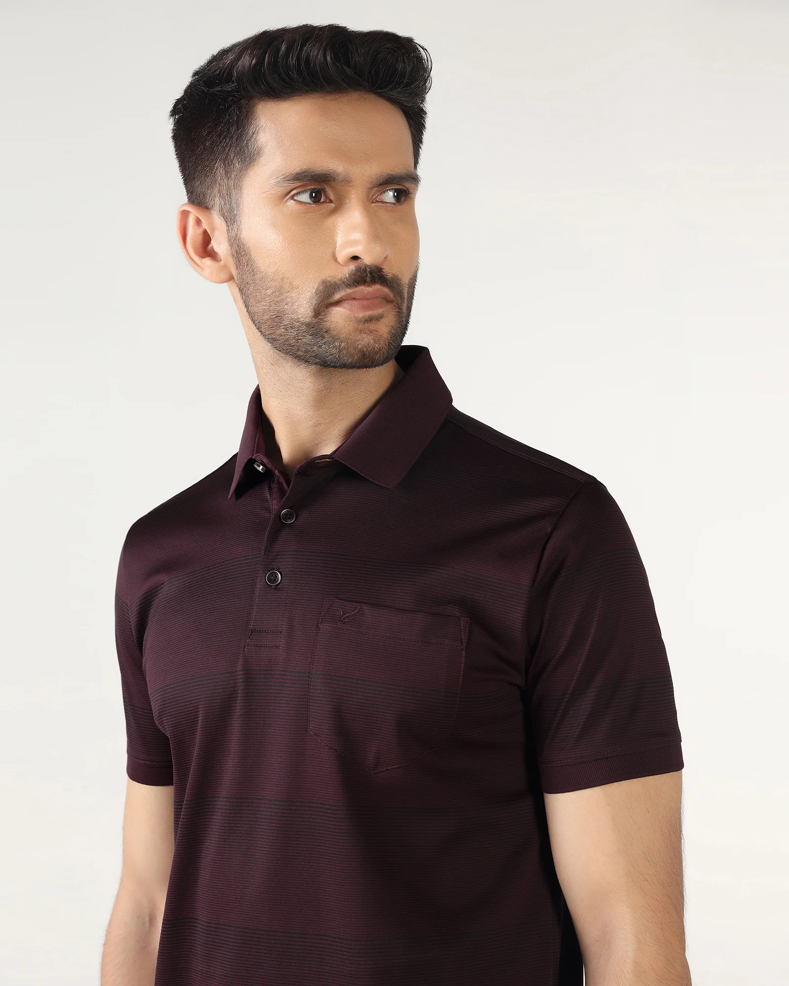 Cherry Lacquer Stripe Polo - Tip - Image 4