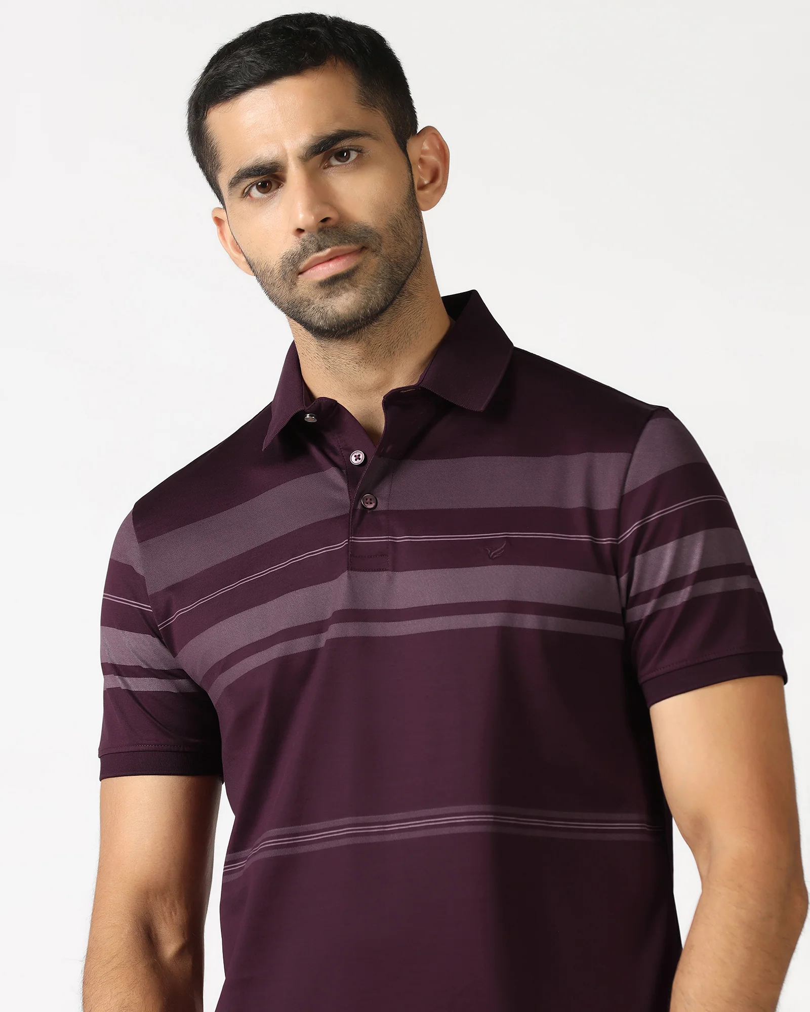 Cherry Lacquer Stripe Polo - Tuck - Image 4