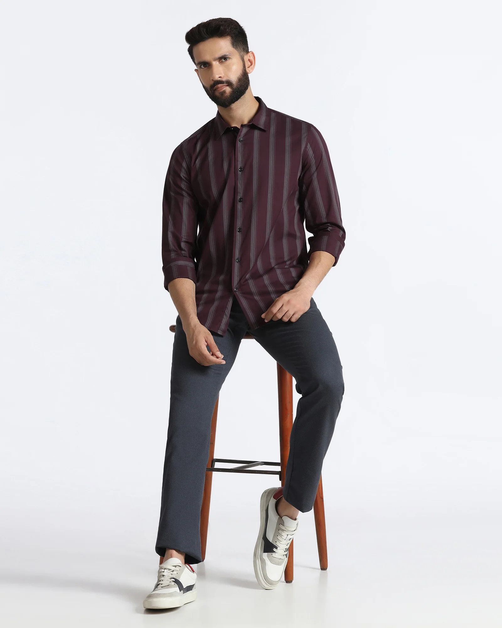 Cherry Lacquer Stripe Shirt - Enno - Image 7