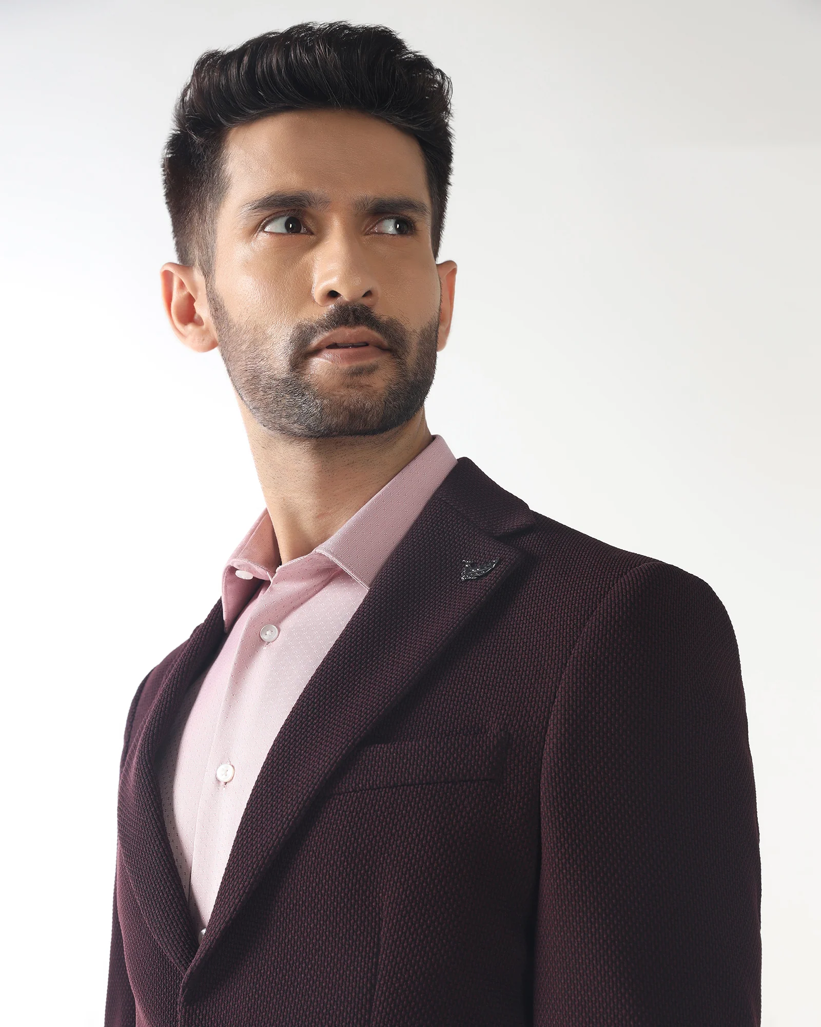 Cherry Lacquer Textured Blazer - Campari - Image 4