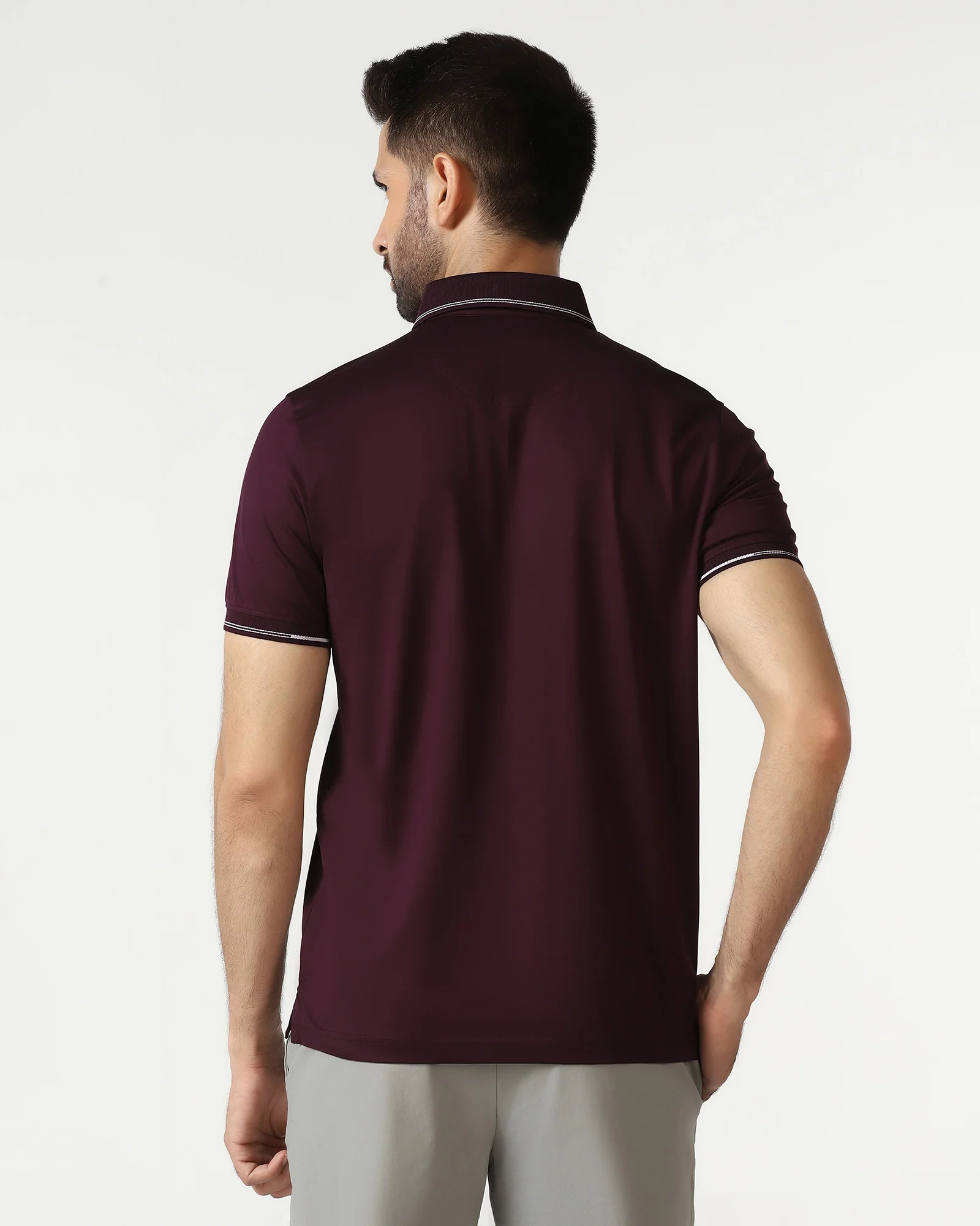Cherry Lacqueruer Solid Polo - Mond - Image 2