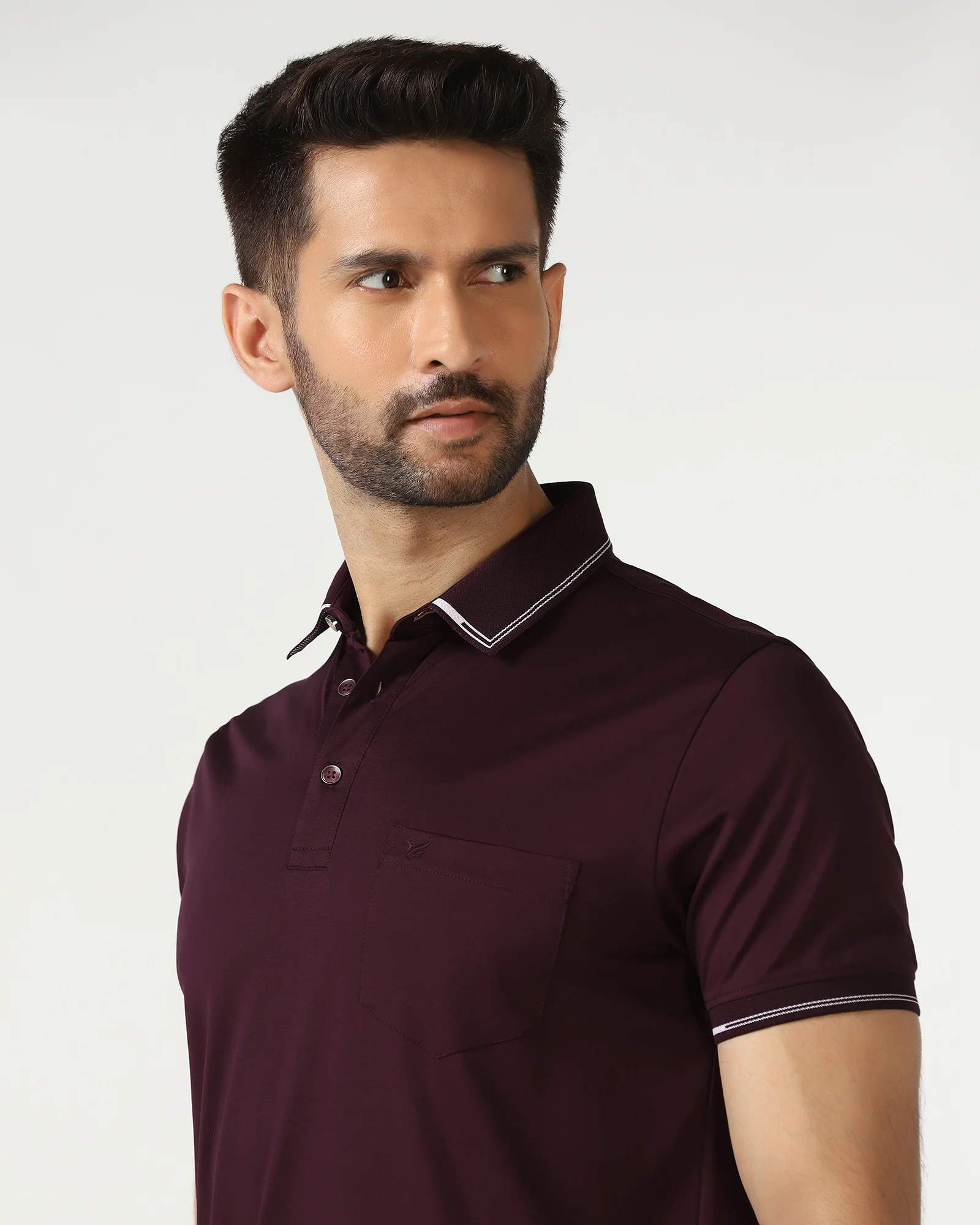 Cherry Lacqueruer Solid Polo - Mond - Image 4