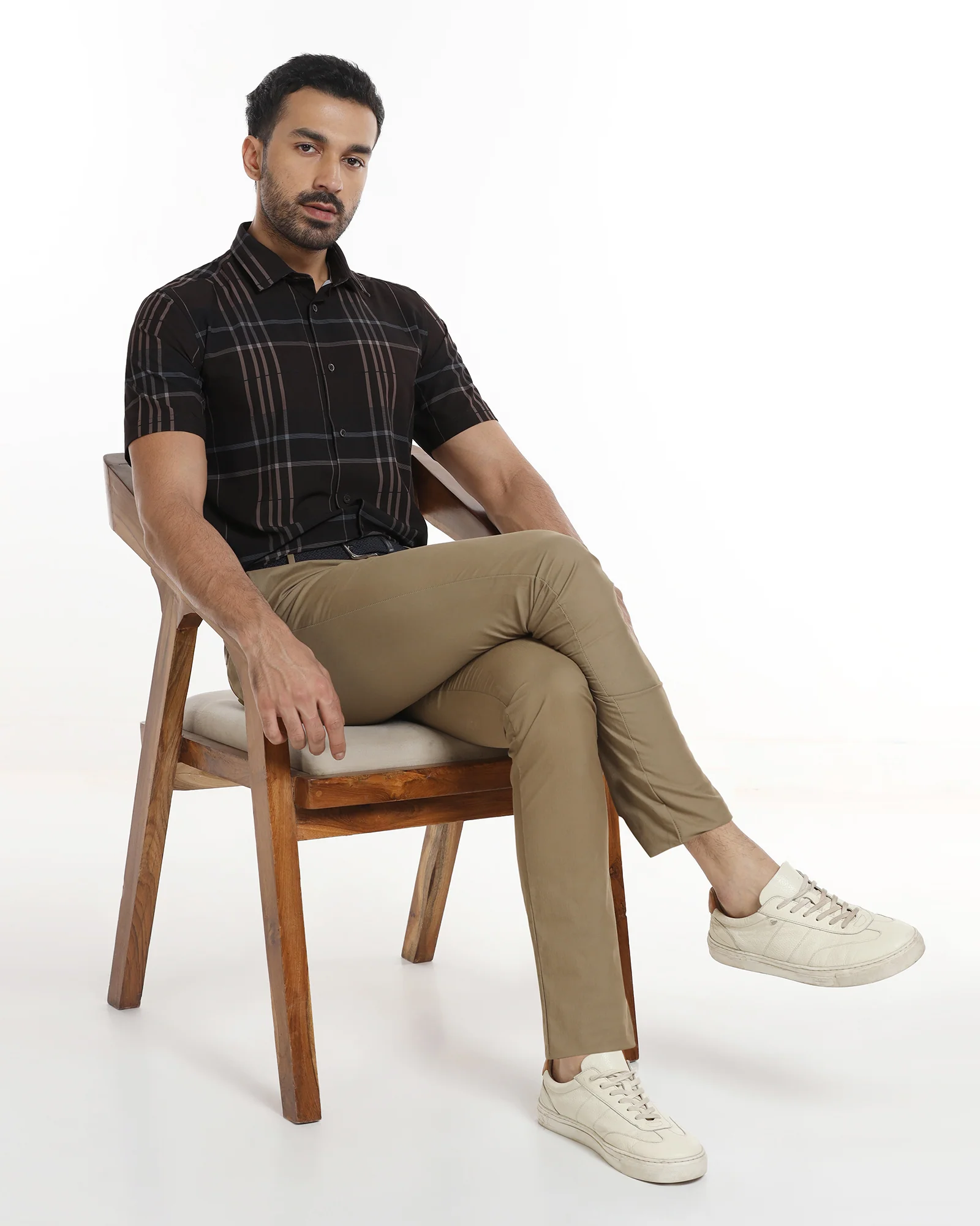 Chocolate Sauce Half Sleeve TechPro Check Shirt - Glen - Image 8