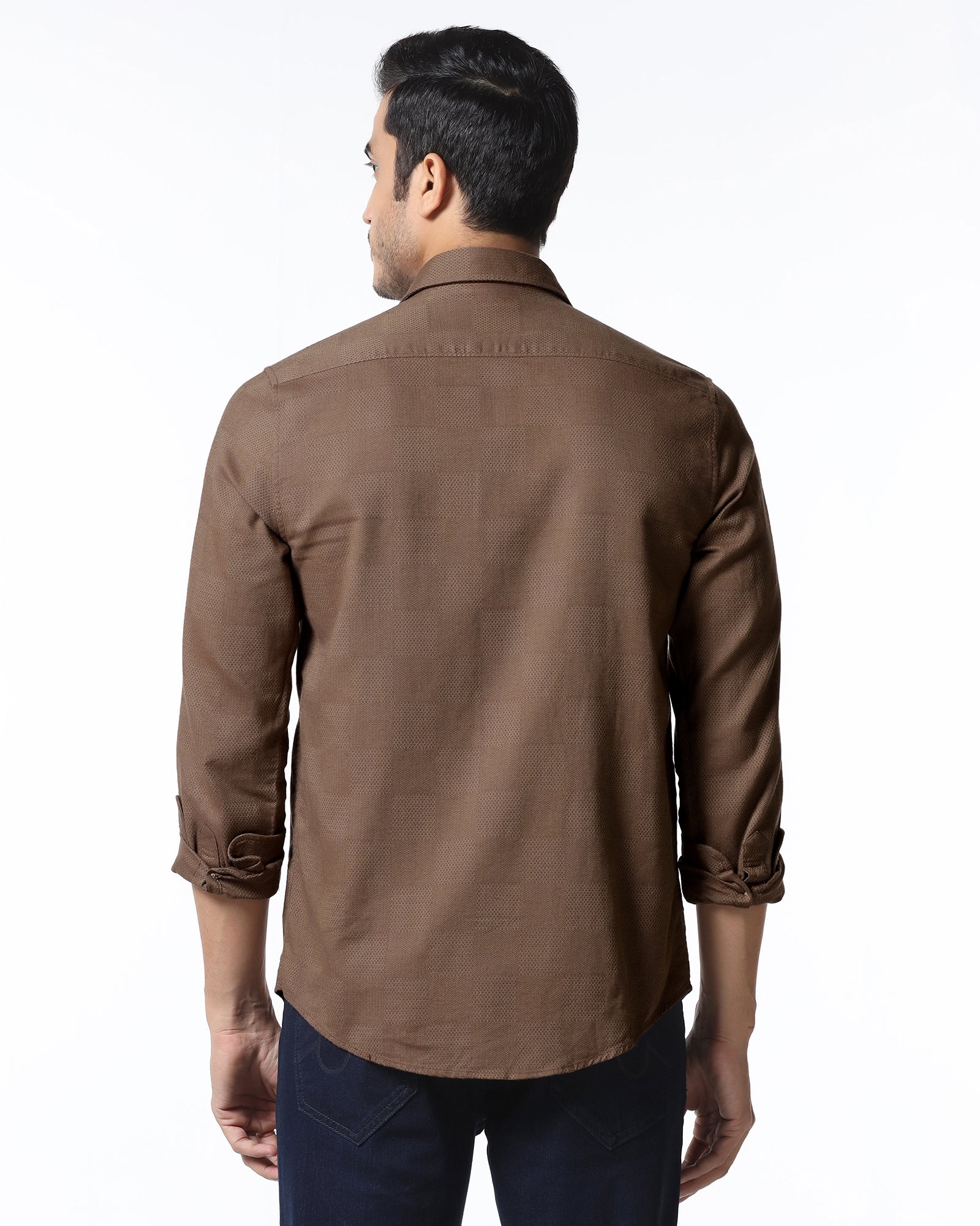 Chocolate Sauce Jacquard Shirt - Finja - Image 2