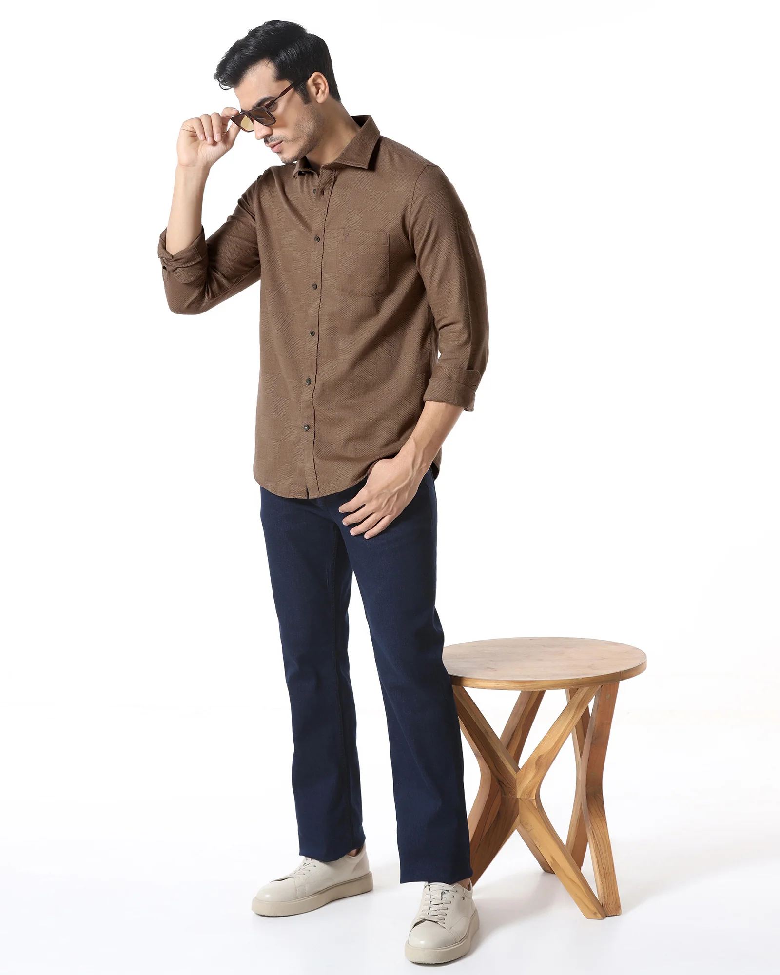 Chocolate Sauce Jacquard Shirt - Finja - Image 7