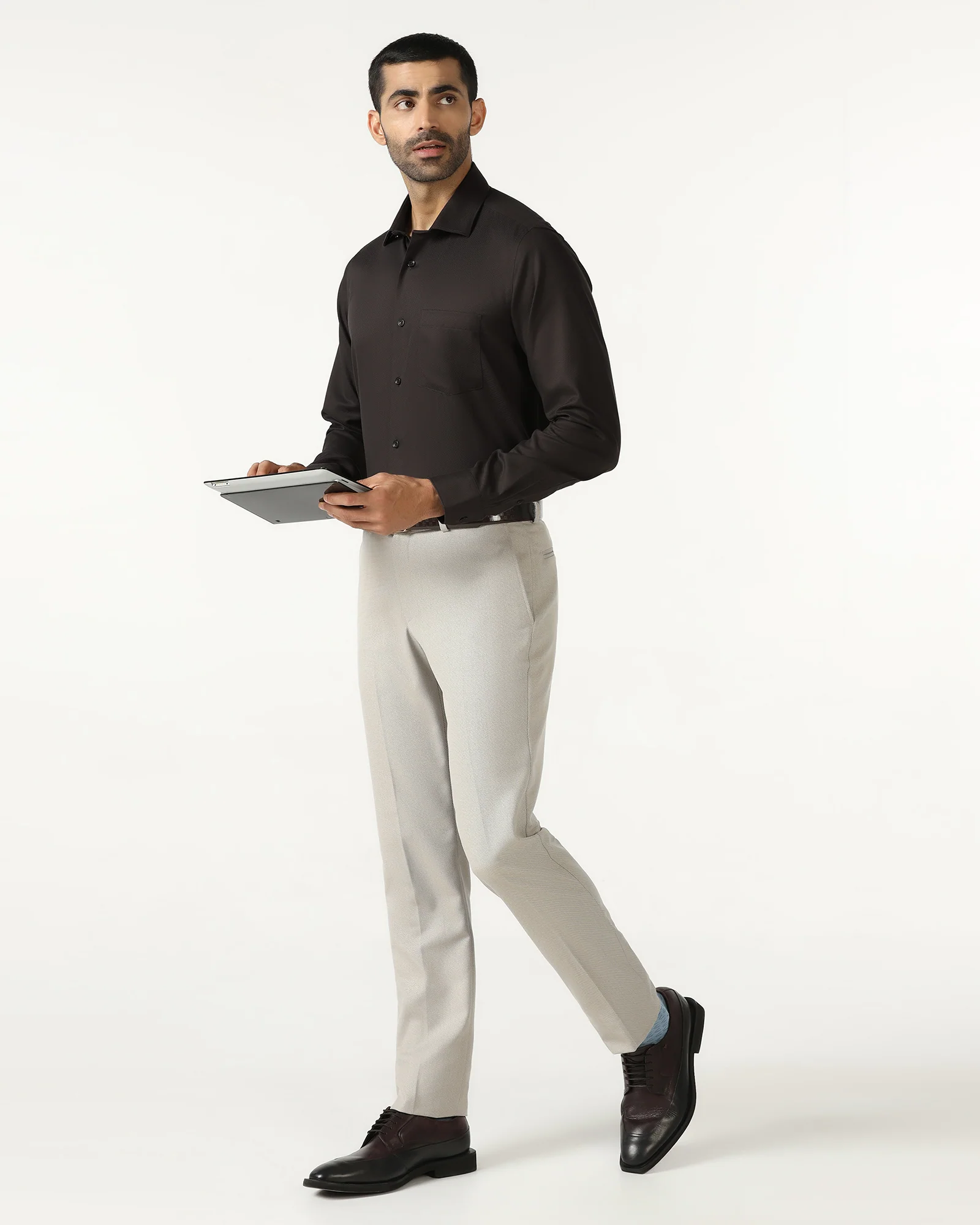 Chocolate Sauce Non Iron Textured Shirt - P31 - Image 8