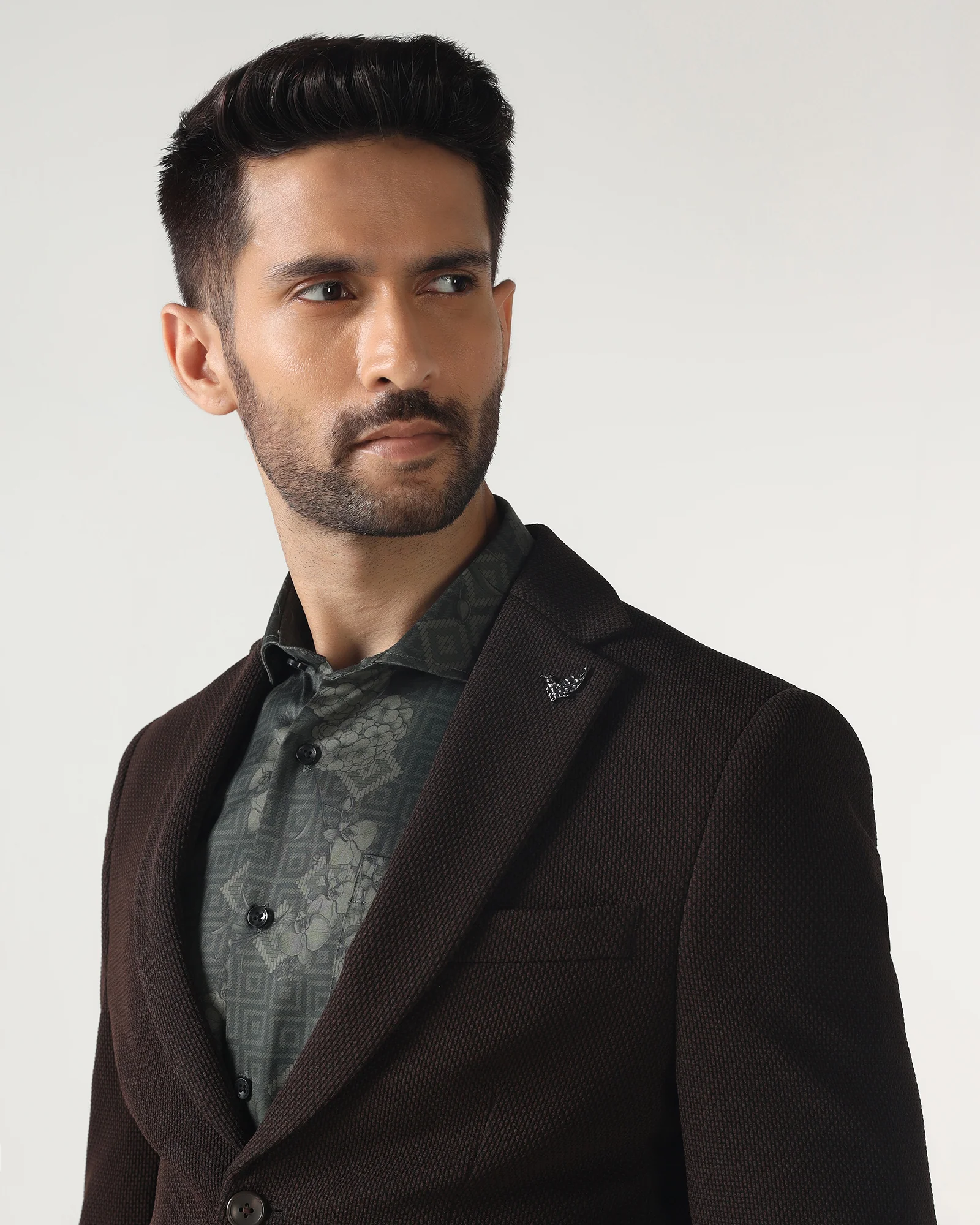 Chocolate Sauce Textured Blazer - Campari - Image 4