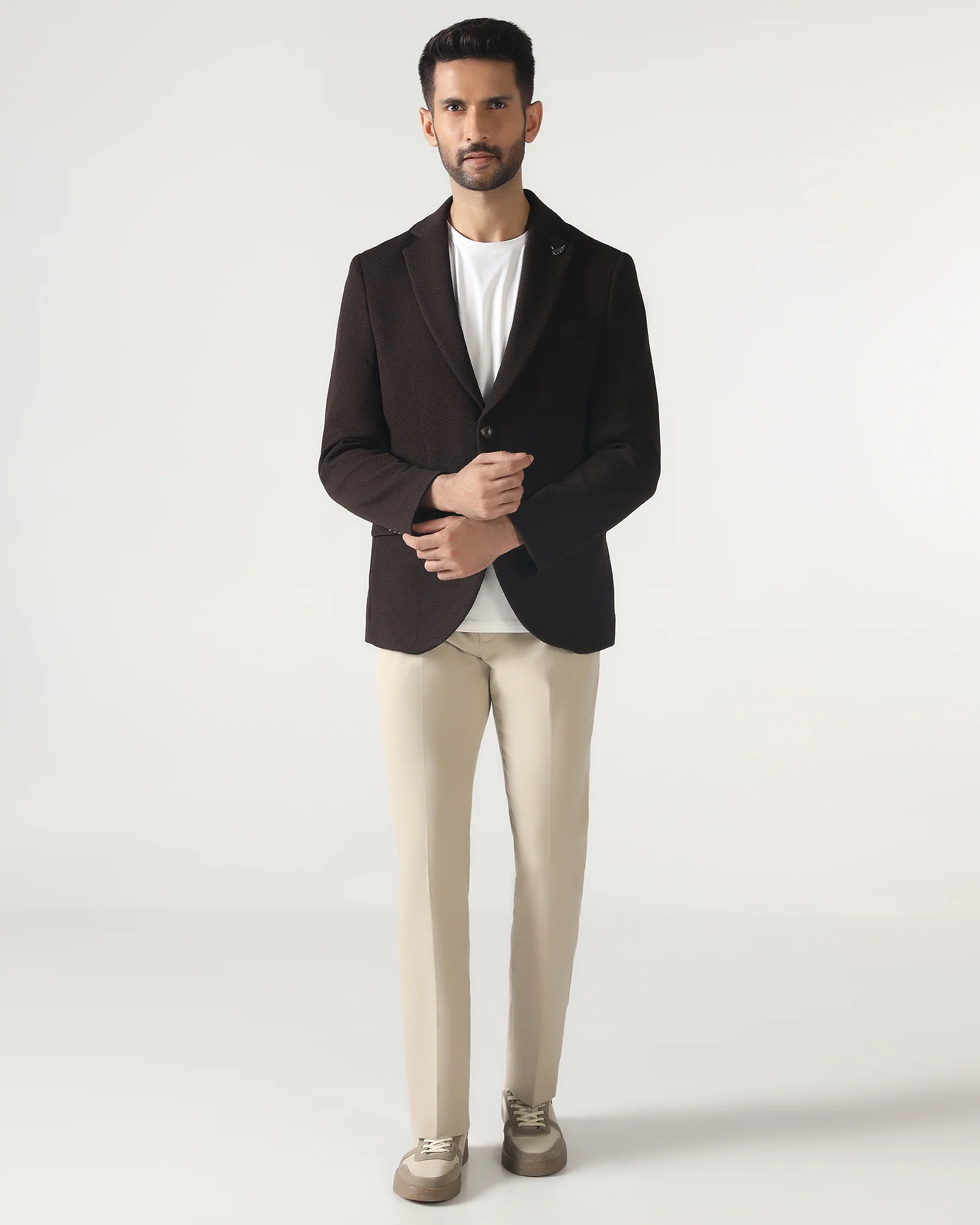 Chocolate Sauce Textured Blazer - Campari - Image 6