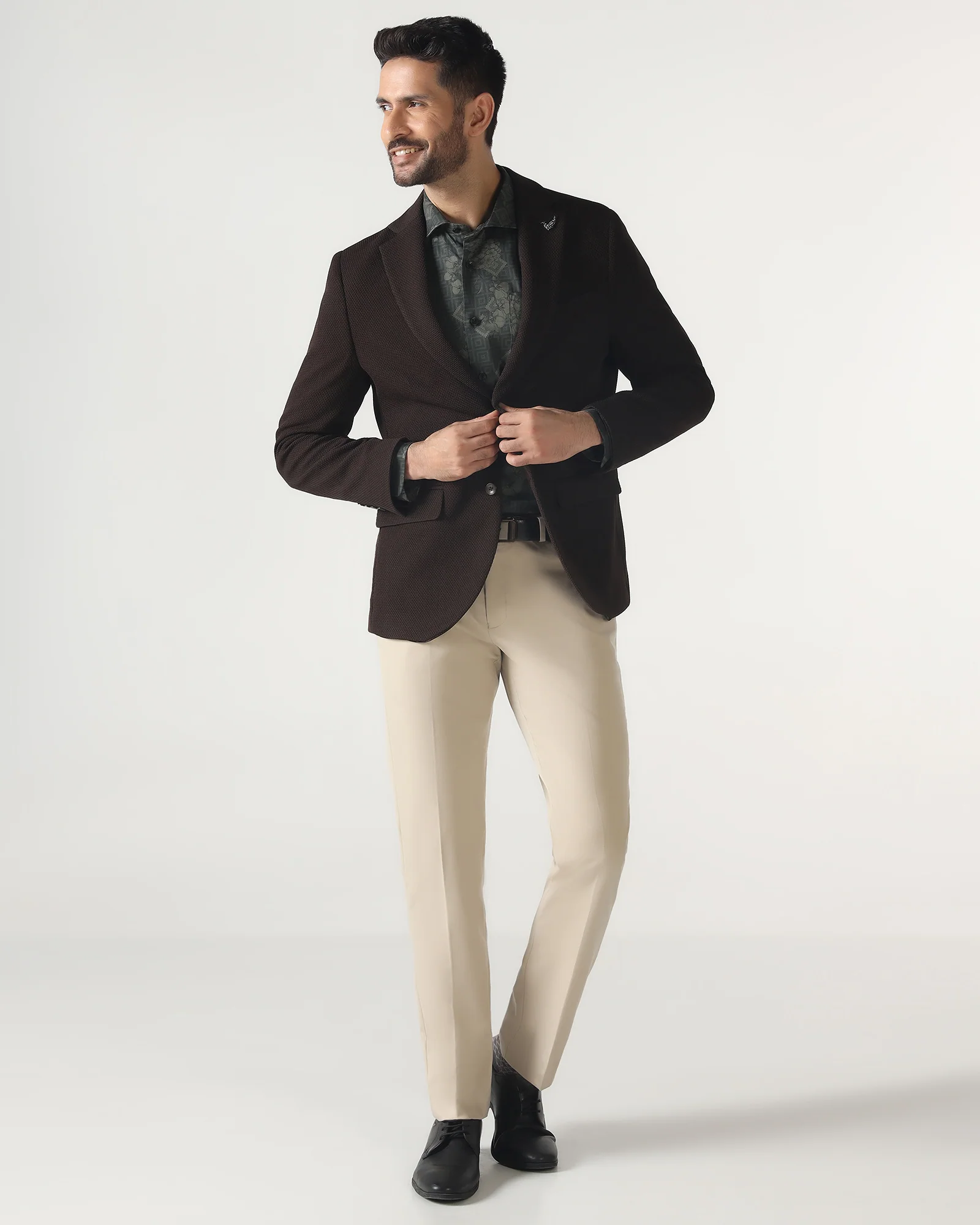 Chocolate Sauce Textured Blazer - Campari - Image 7