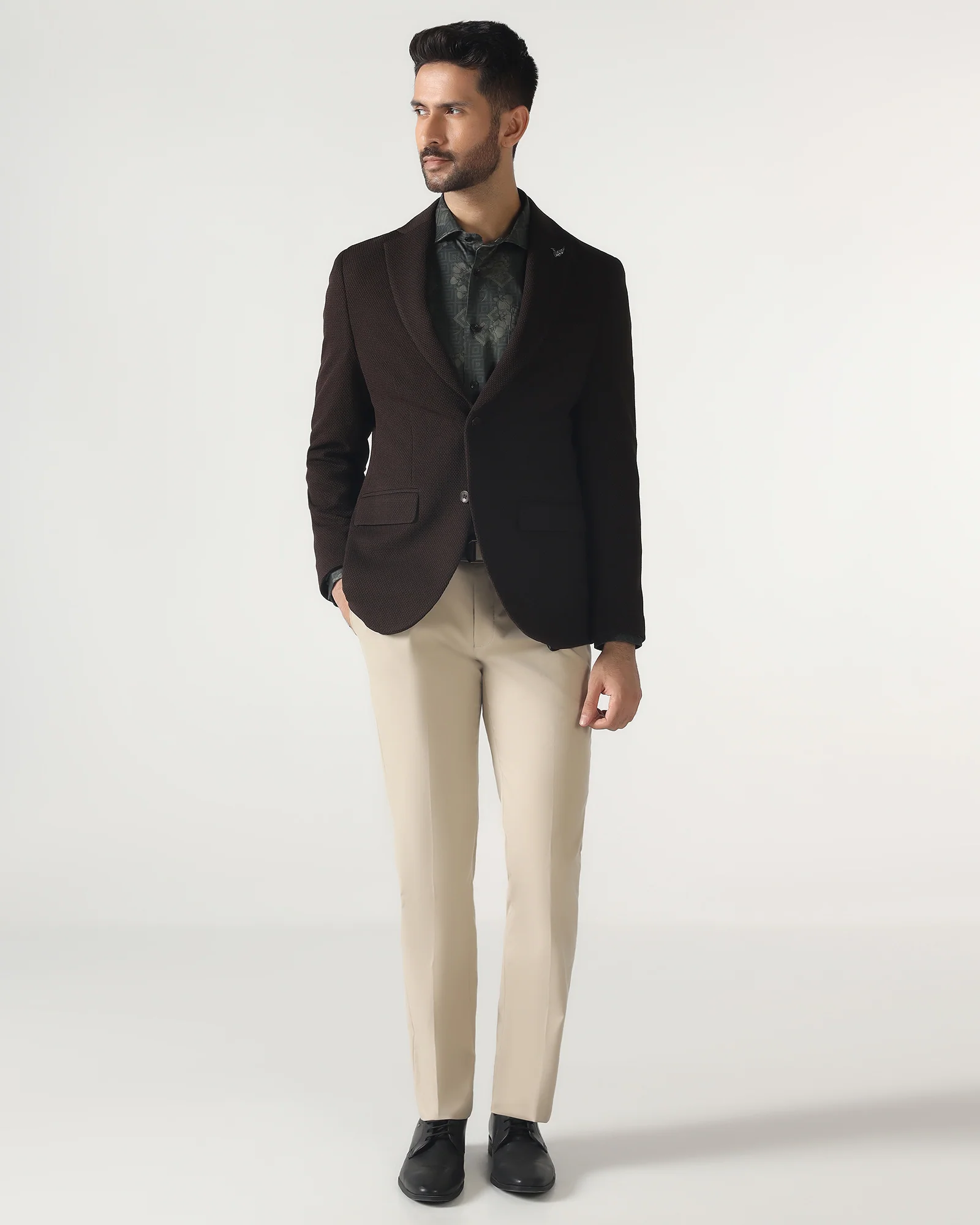 Chocolate Sauce Textured Blazer - Campari - Image 8