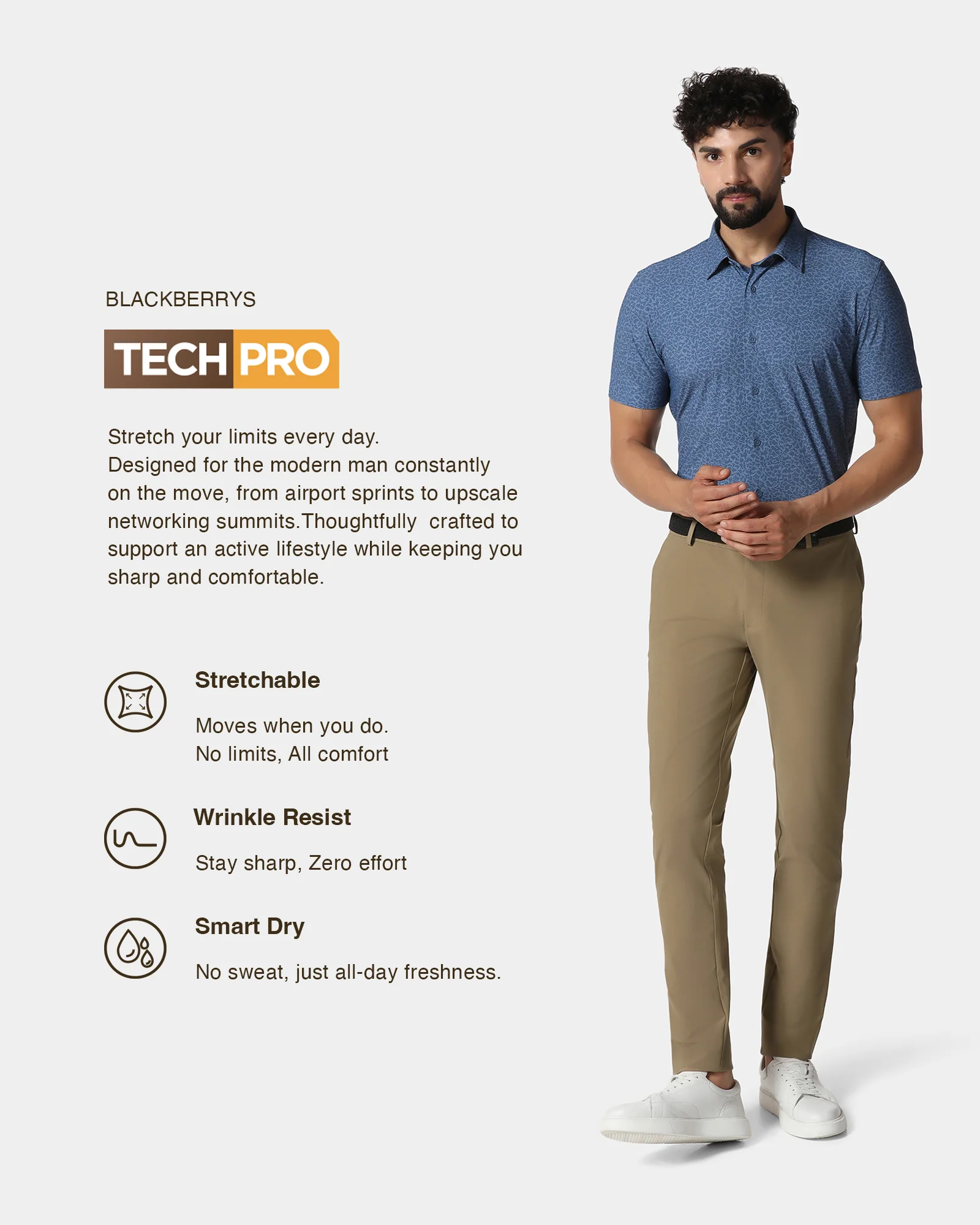 Coffee TechPro Solid Khakis - Yukon - Image 3