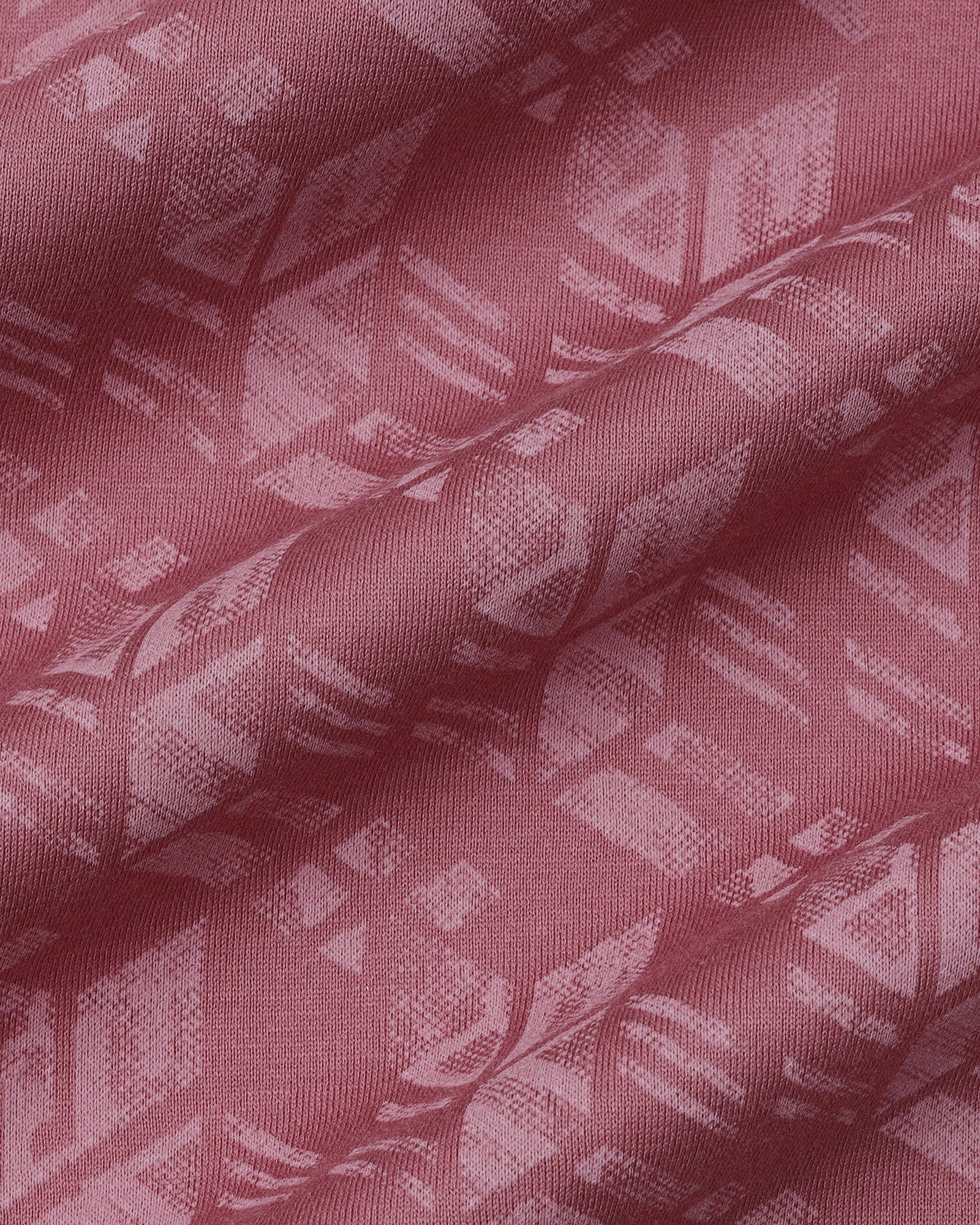 Coral Pink Printed Polo - Live - Image 6