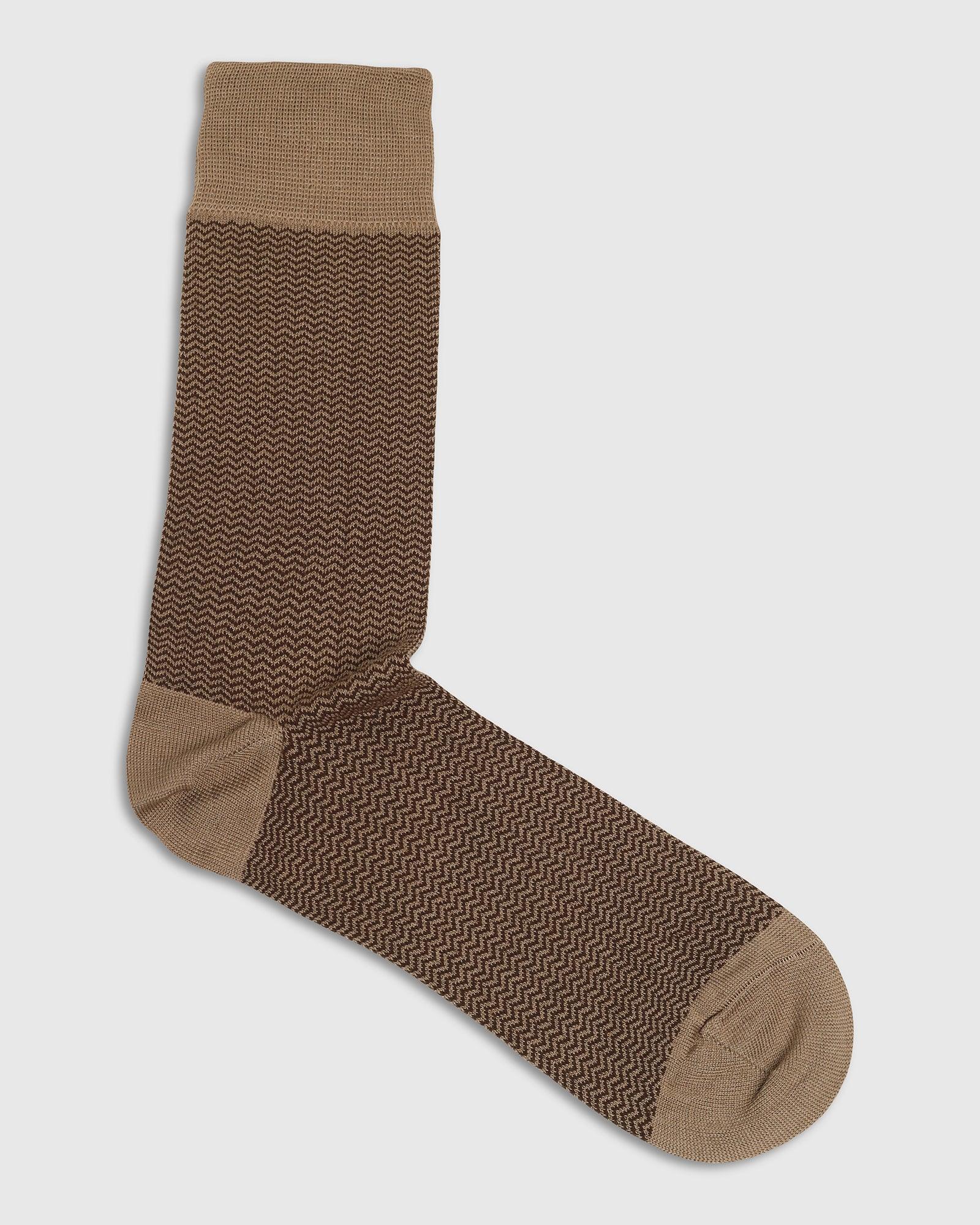 Cotton Beige Knitted Socks - Tusken - Image 4