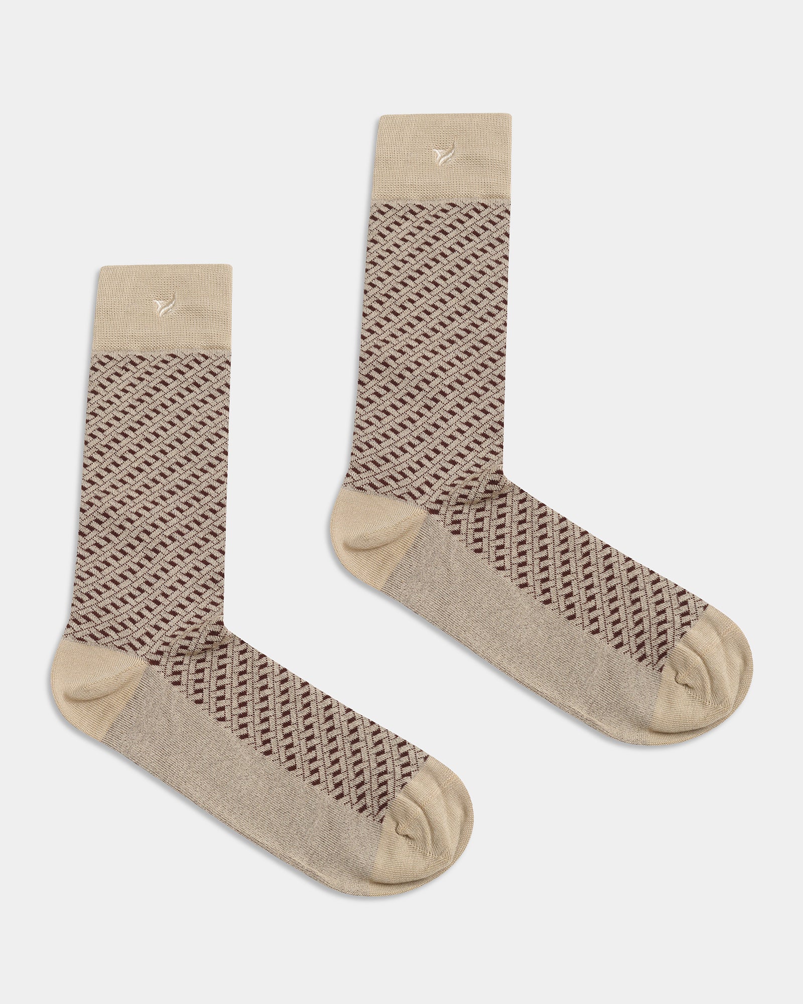 Cotton Beige Knitted Socks - Wimer - Image 2