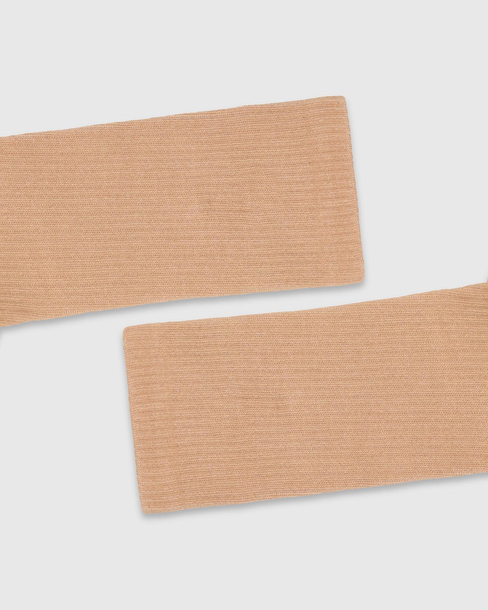 Cotton Beige Knitted Socks - Snow - Image 4