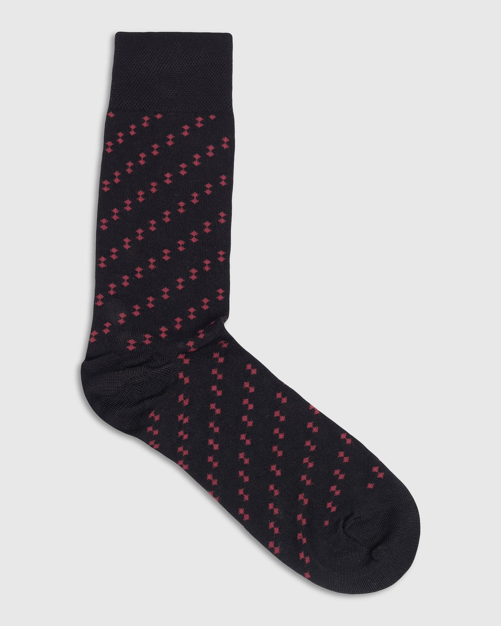 Cotton Black Knitted Socks - Toyo - Image 4