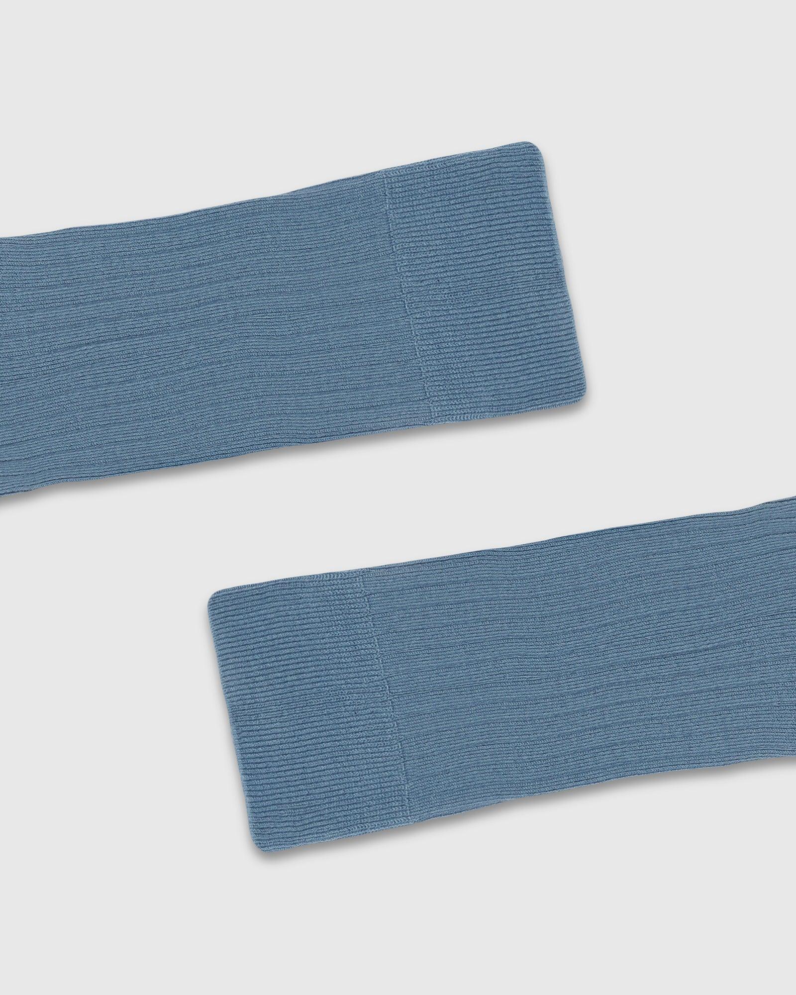 Cotton Blue Knitted Socks - Thai - Image 5