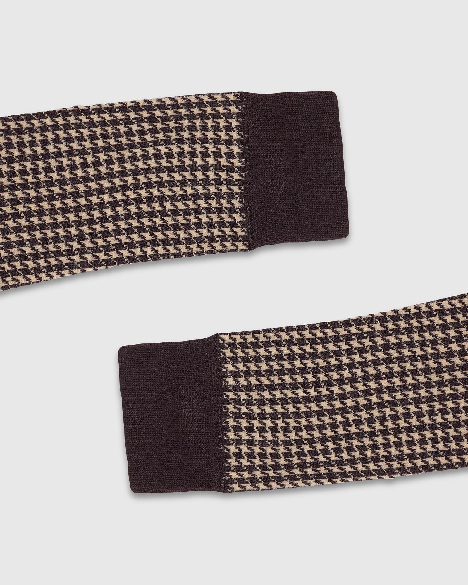 Cotton Brown Knitted Socks - Tesla - Image 5