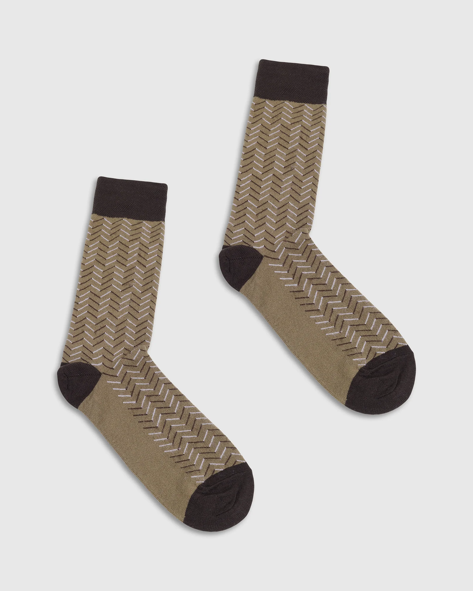 Cotton Brown Knitted Socks - Varya - Image 3