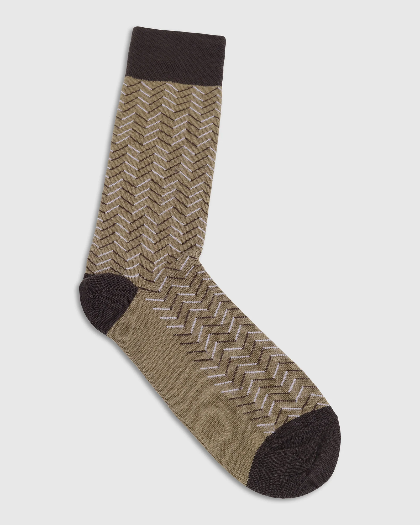 Cotton Brown Knitted Socks - Varya - Image 4