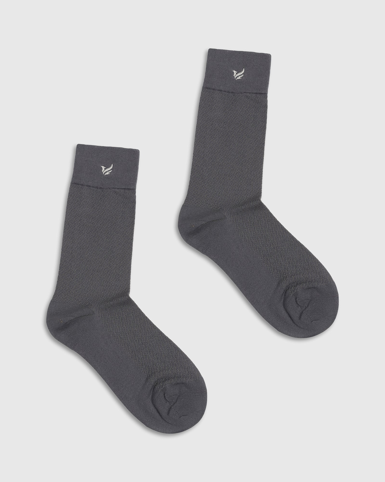 Cotton Charcoal Knitted Socks - Varil - Image 3