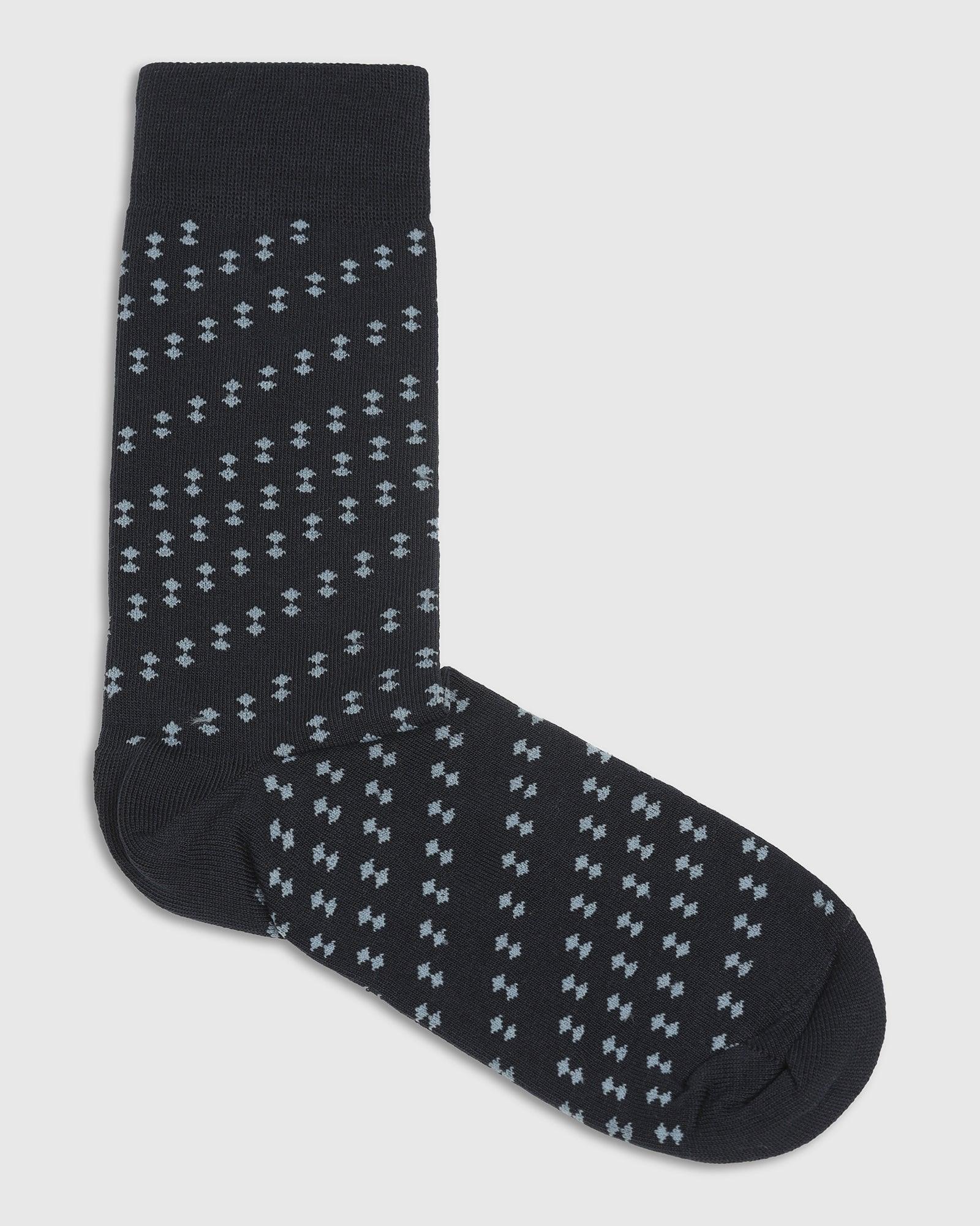 Cotton Dark Navy Knitted Socks - Sevilla - Image 3