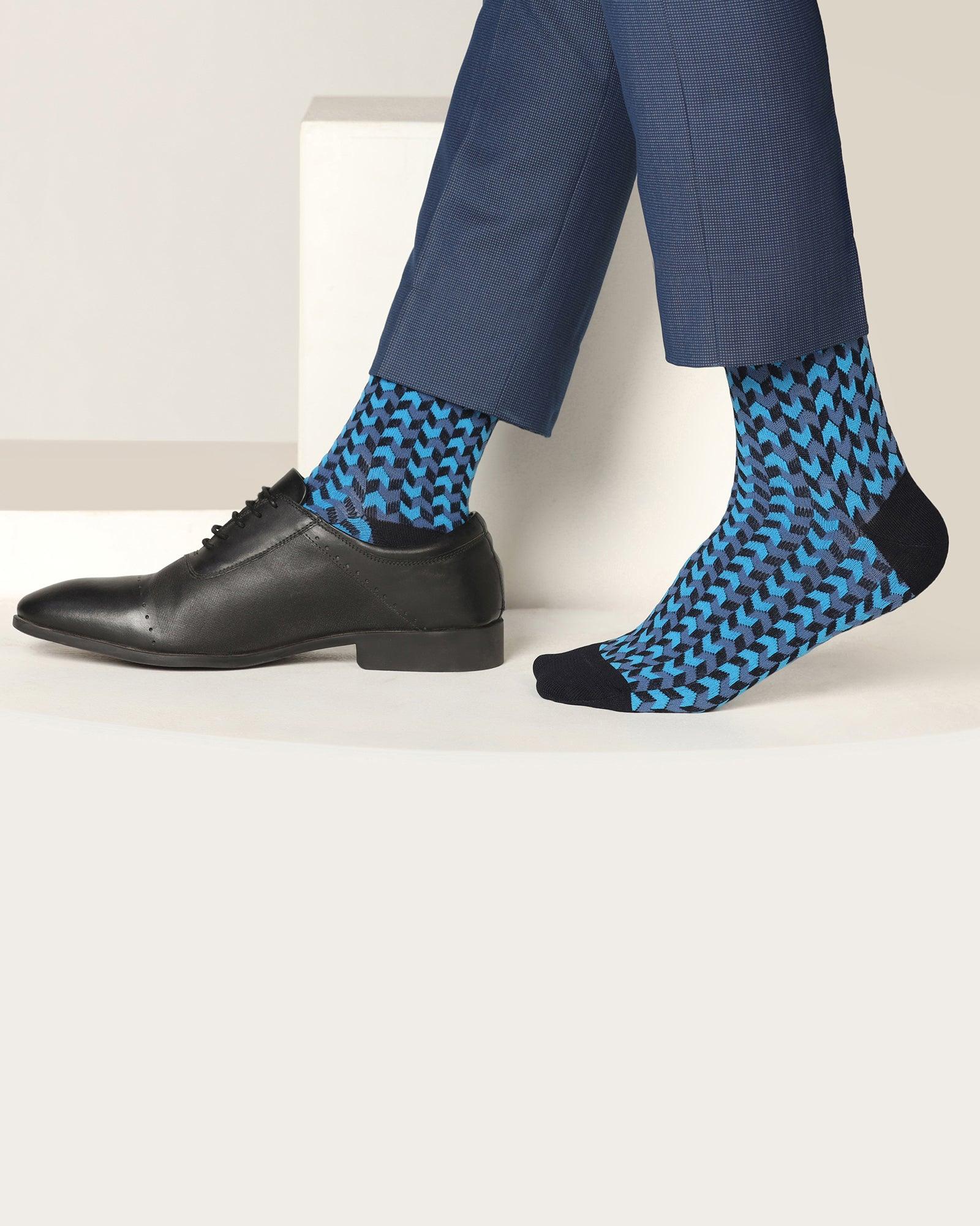 Cotton Deep Navy Knitted Socks - Snap - Image 5