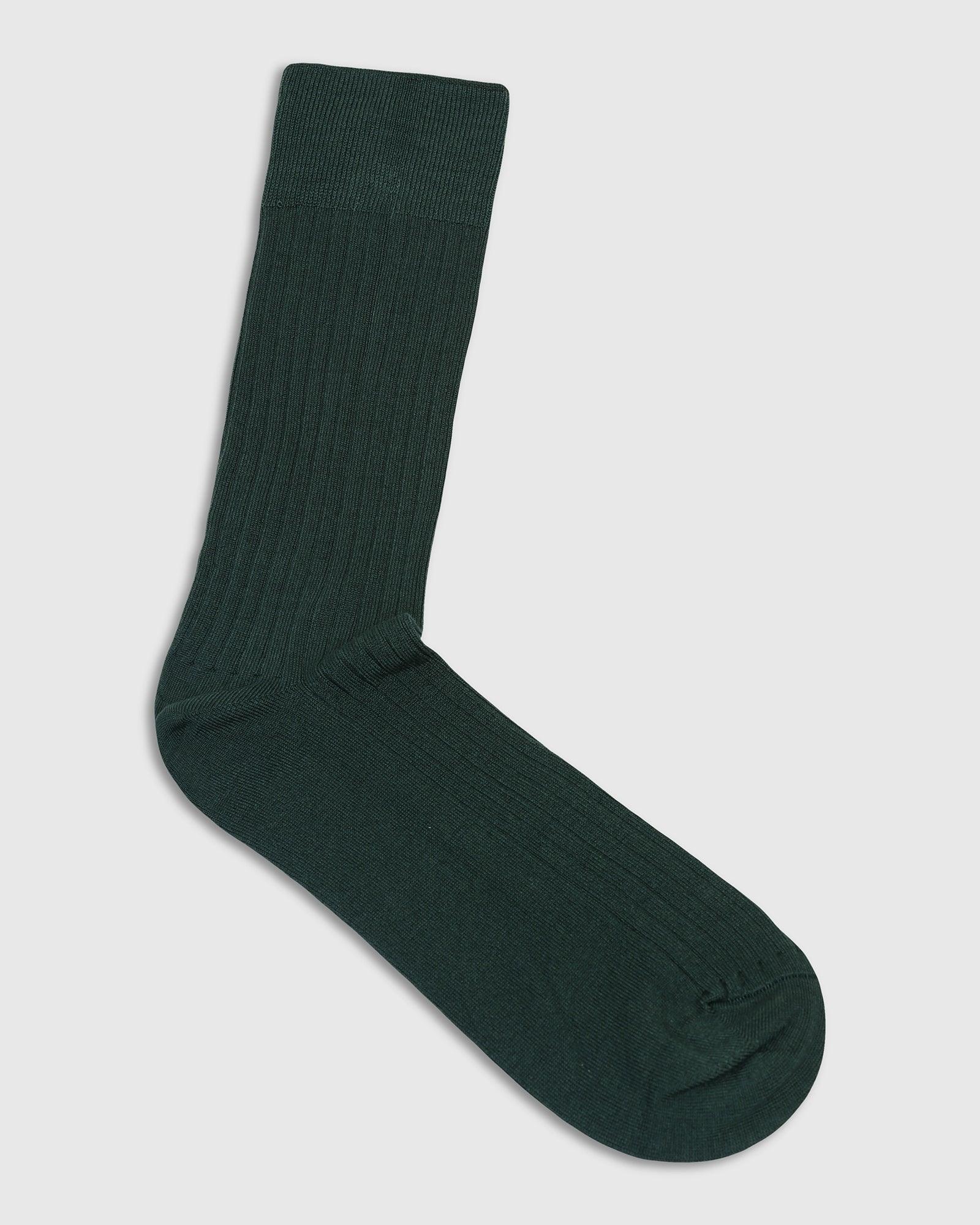 Cotton Fern Green Knitted Socks - Thai - Image 4